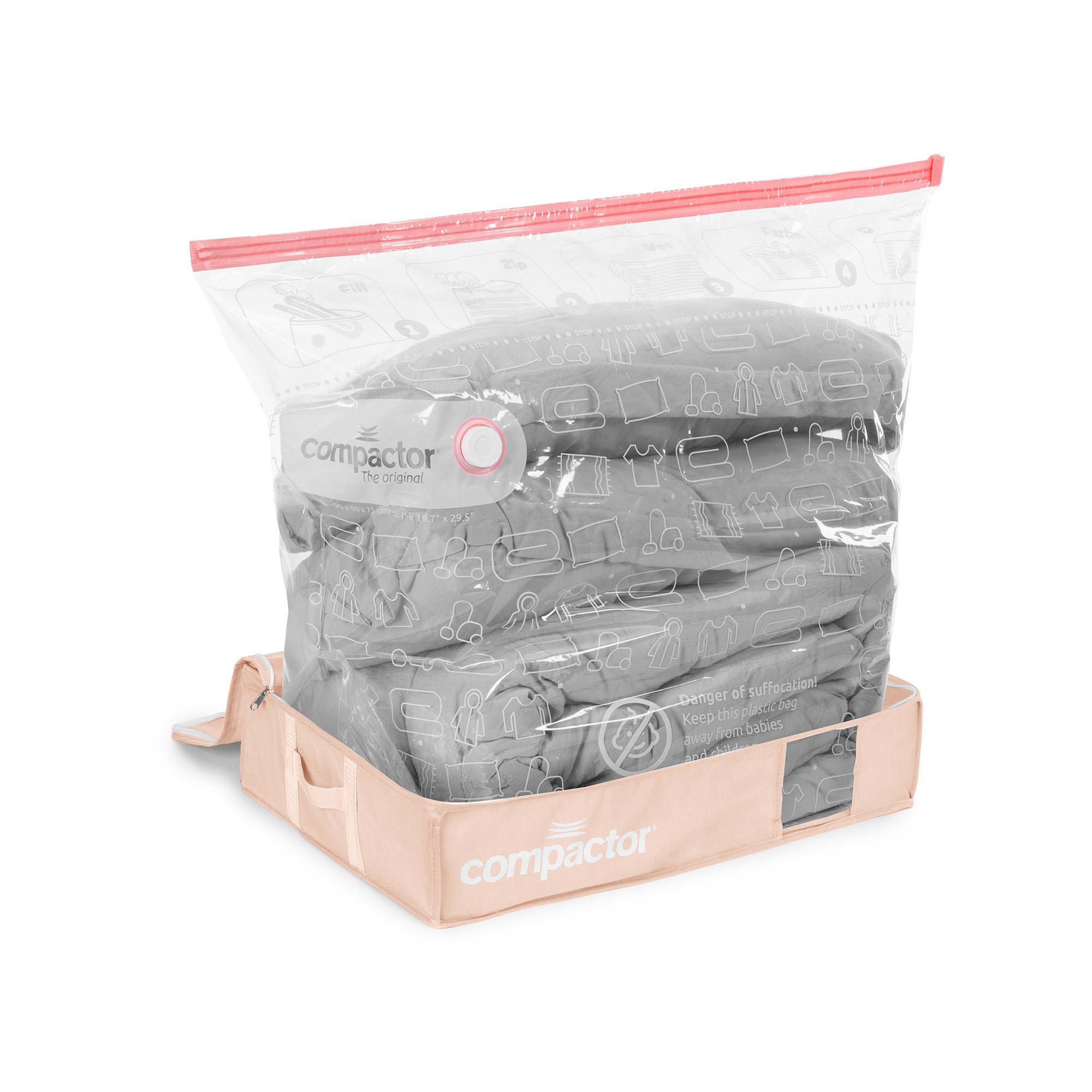 Lot 3 housses rangement sous vide L