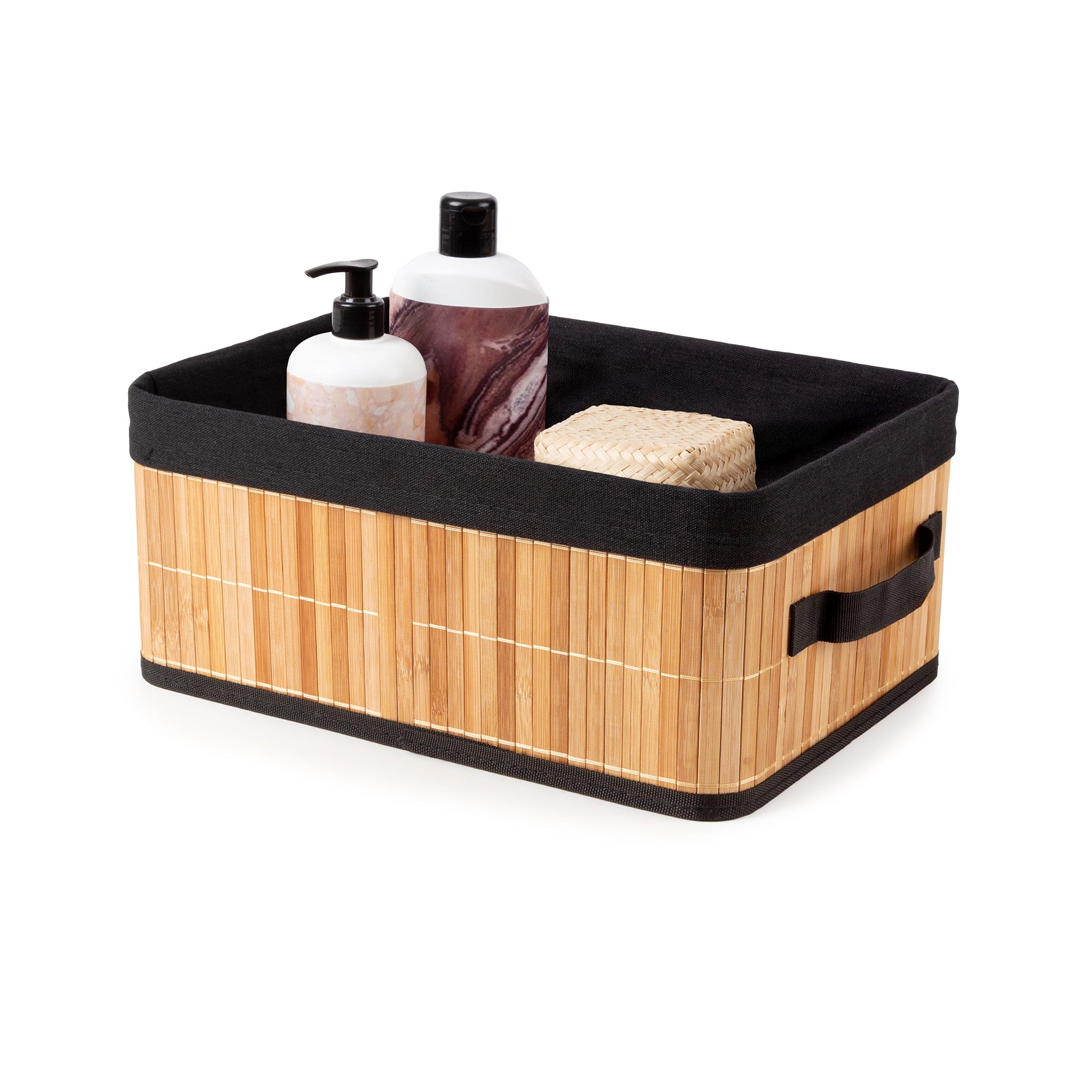 Panier de rangement pliable en bambou