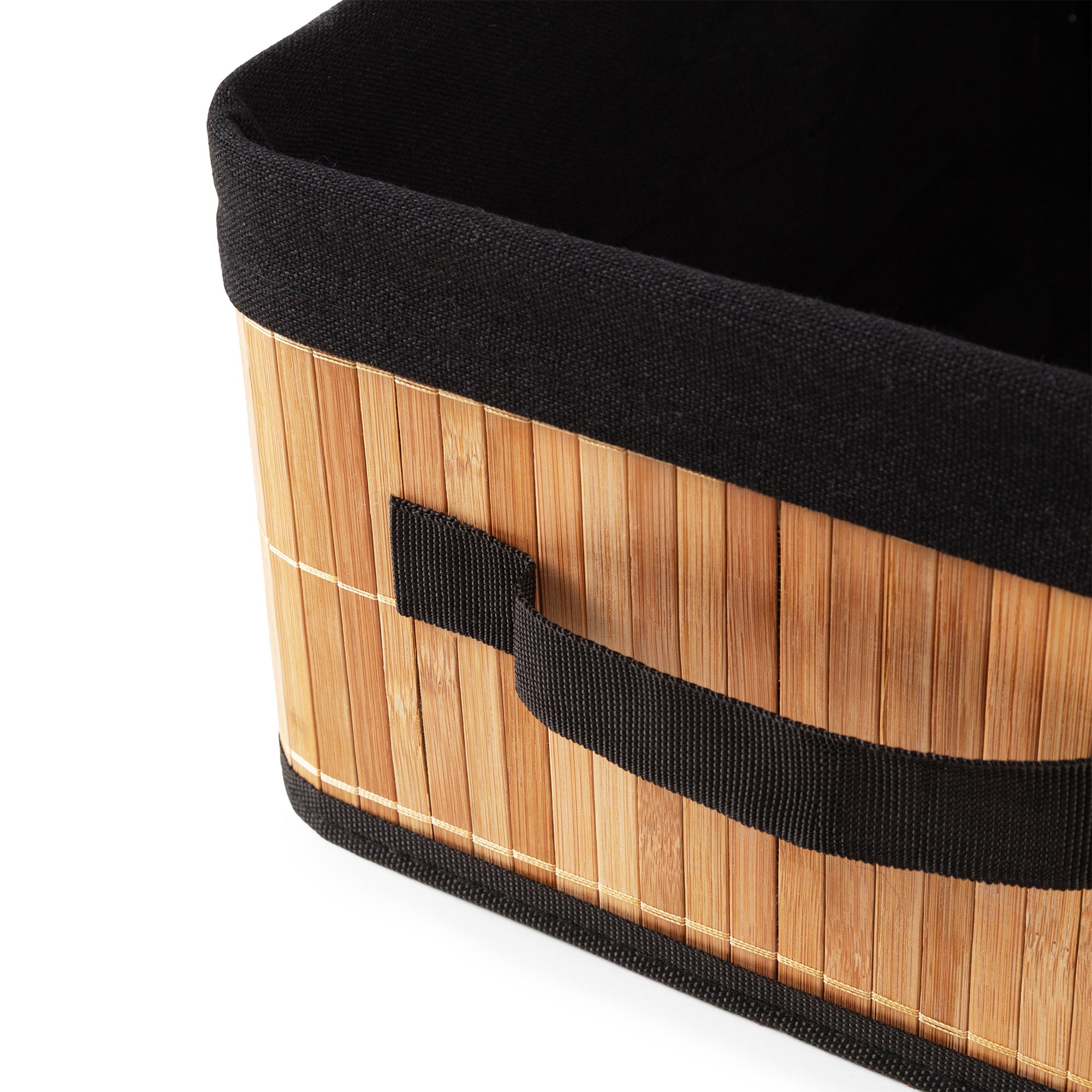 Panier de rangement pliable en bambou