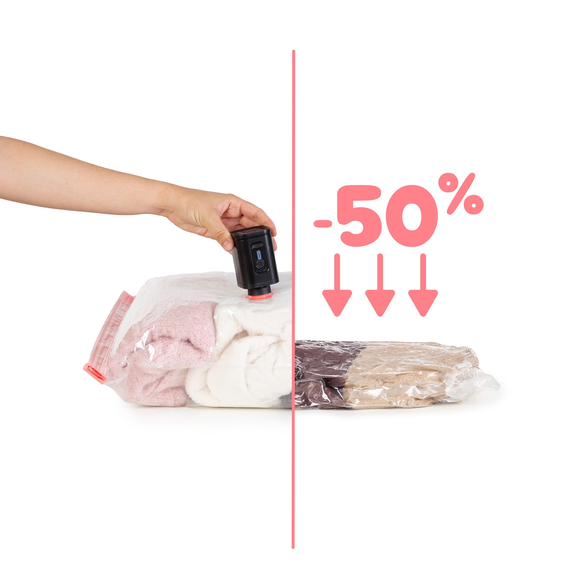 Lot 2 sacs rangement sous vide Edition voyage