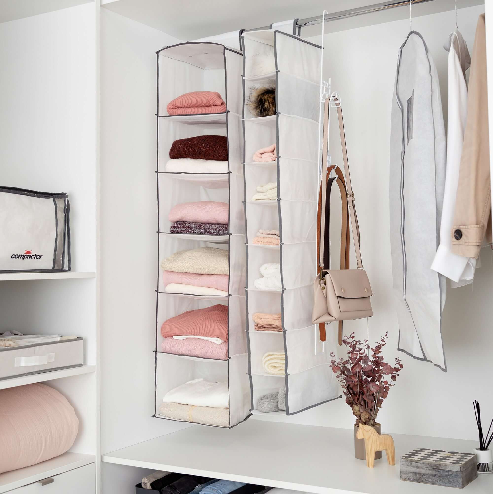 Étagère à suspendre 6 niveaux Life blanche et grise