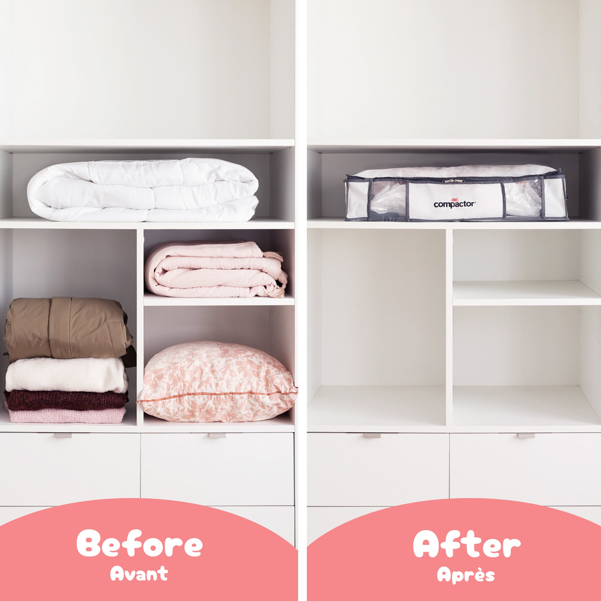 Housse de rangement sous vide L