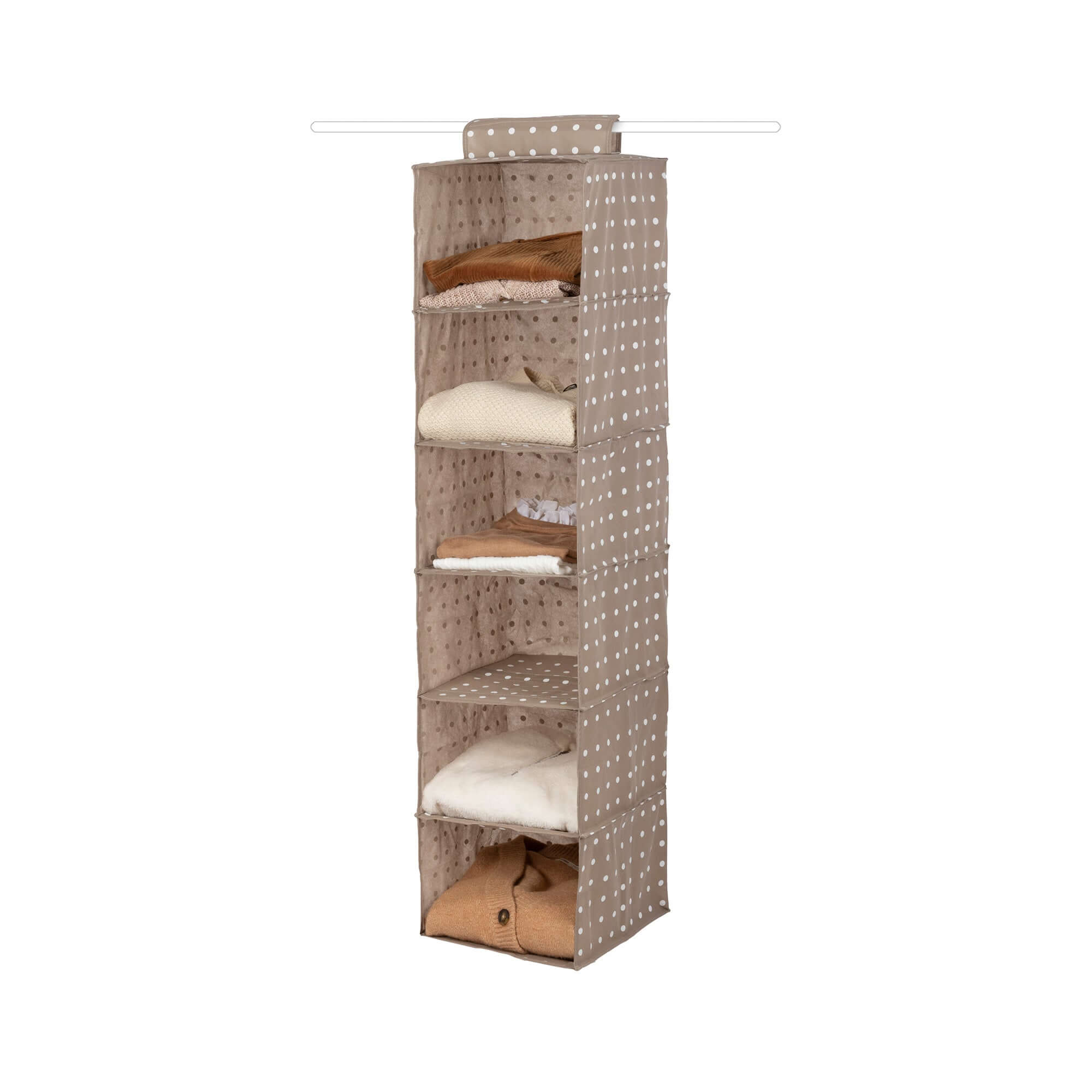 Rivoli taupe 6-tier hanging shelf