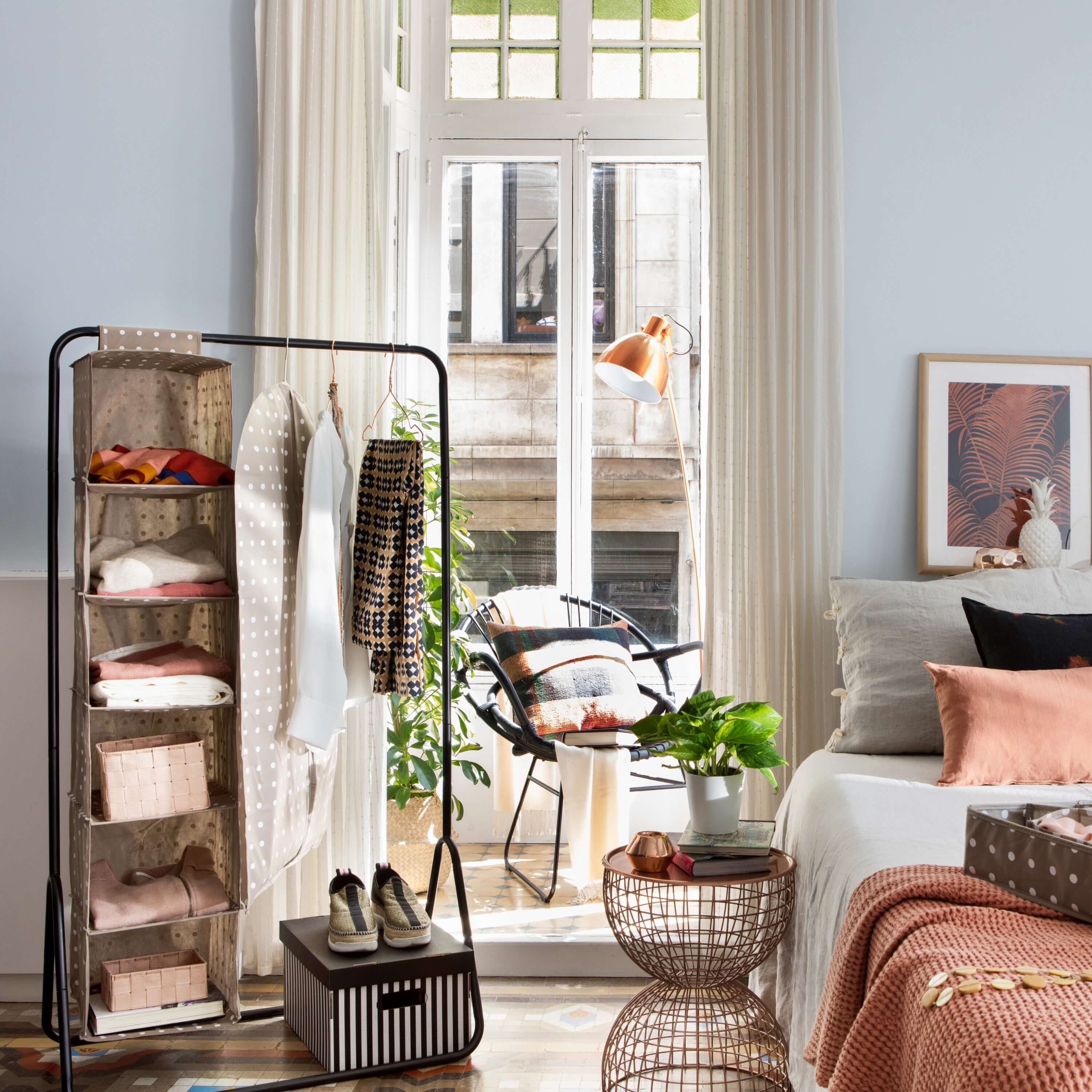 Rivoli taupe 6-tier hanging shelf