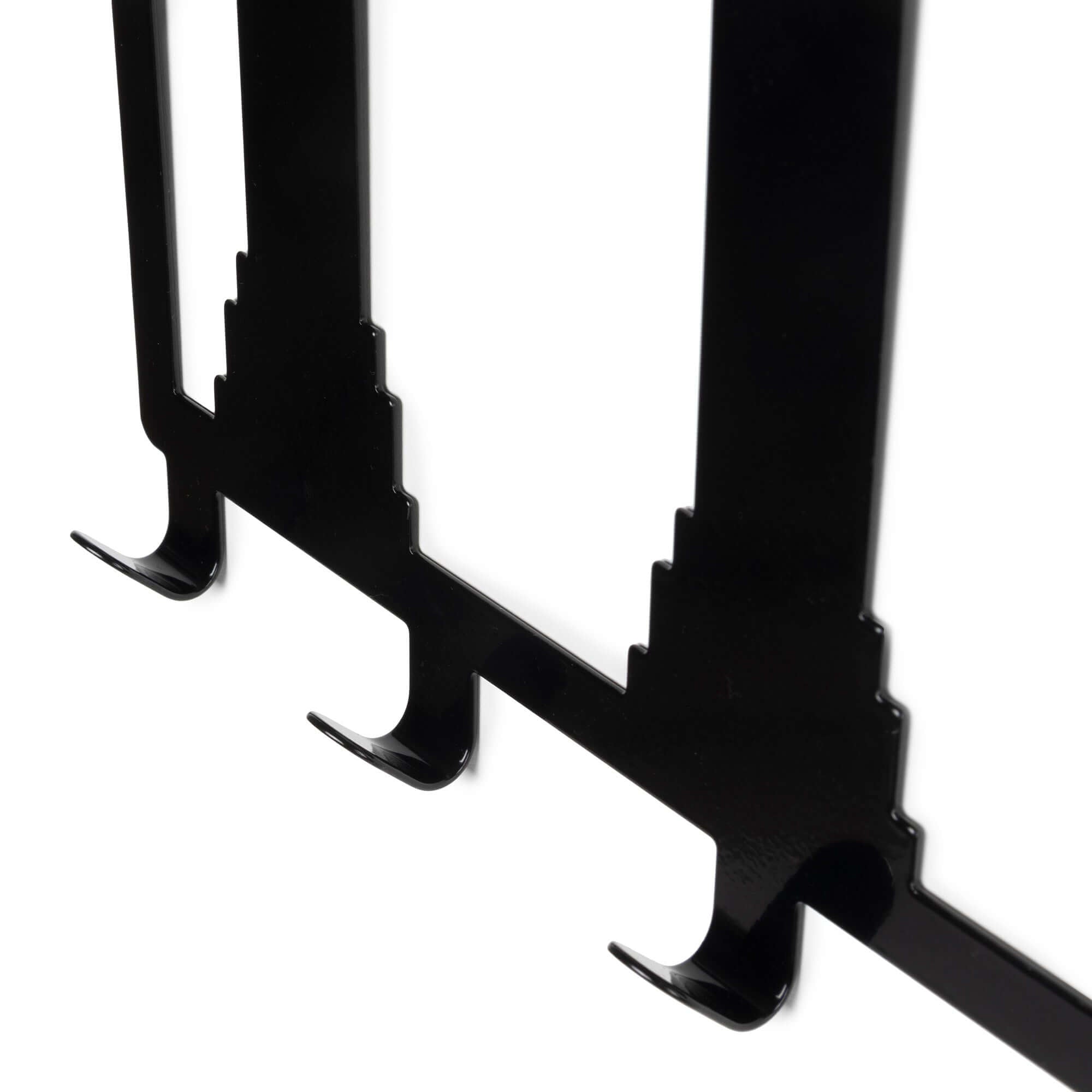 Patère de porte en métal Empire State noire