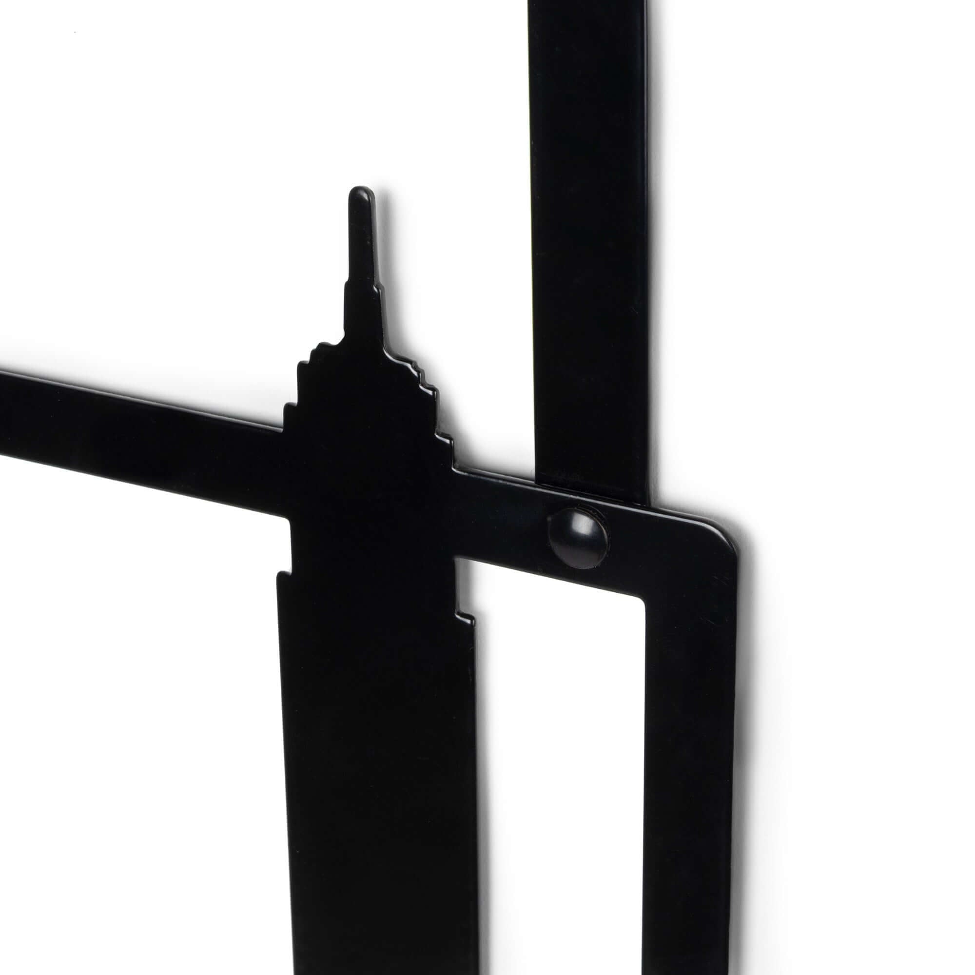 Patère de porte en métal Empire State noire