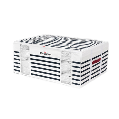 Compactor Boîte de rangement sous vide XXL Marinière blanc, marine et rouge