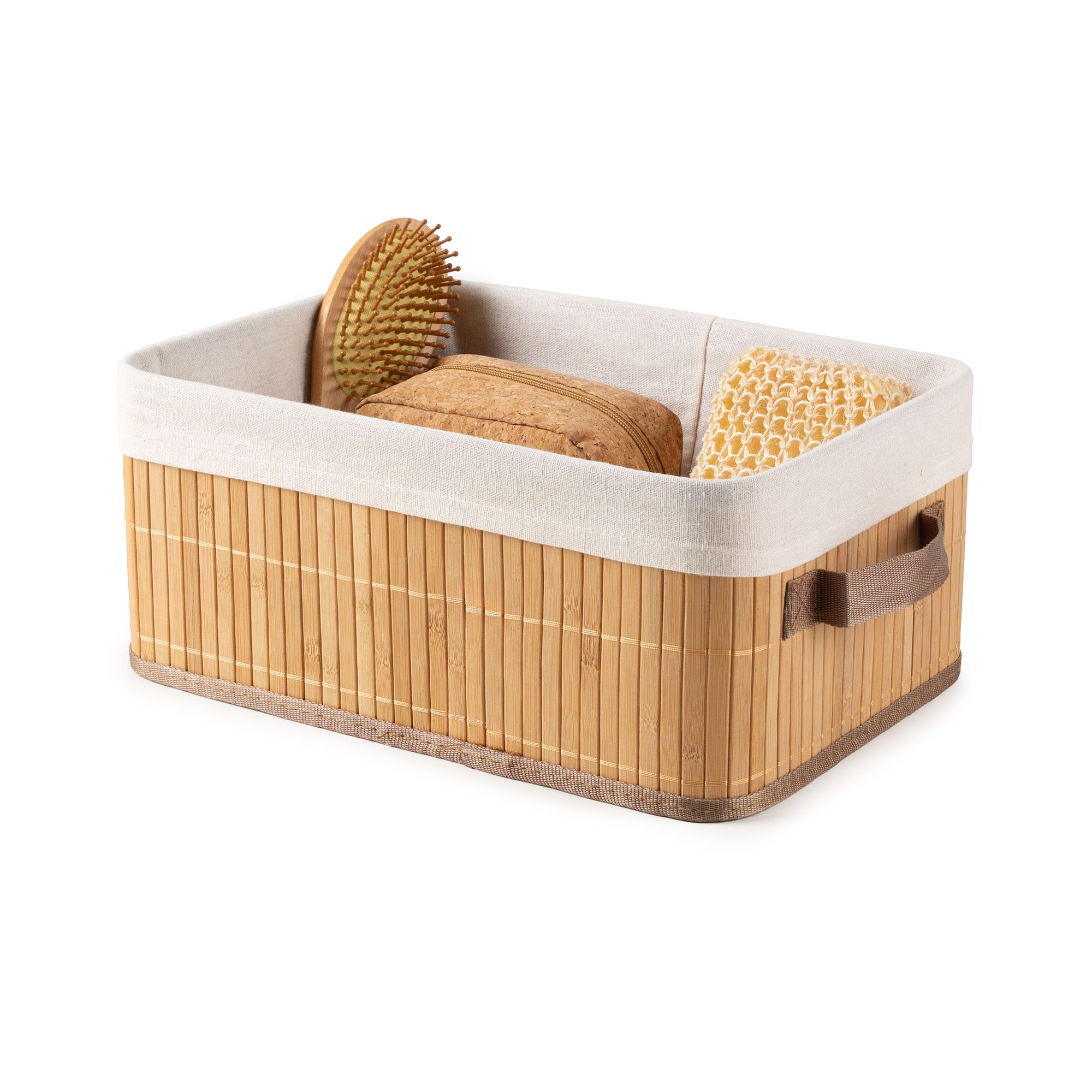 Panier de rangement pliable en bambou