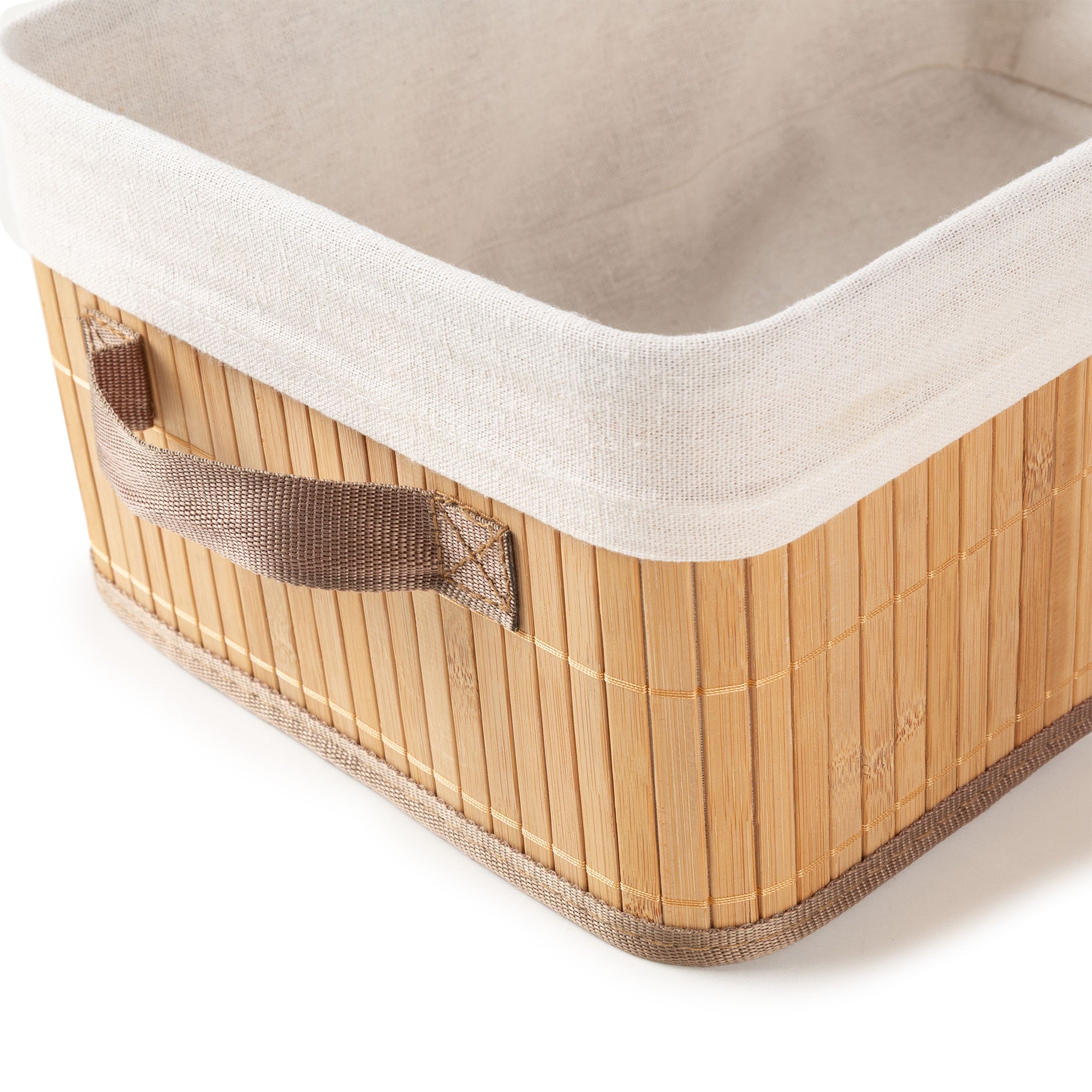 Panier de rangement pliable en bambou