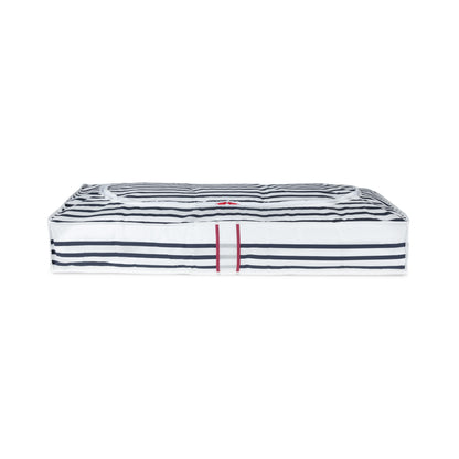 Funda almacenaje debajo de la cama Marinière Azul, blanco y rojo