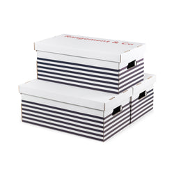 Lote de 3 cajas de cartón Marinière blanca, azul marino y roja