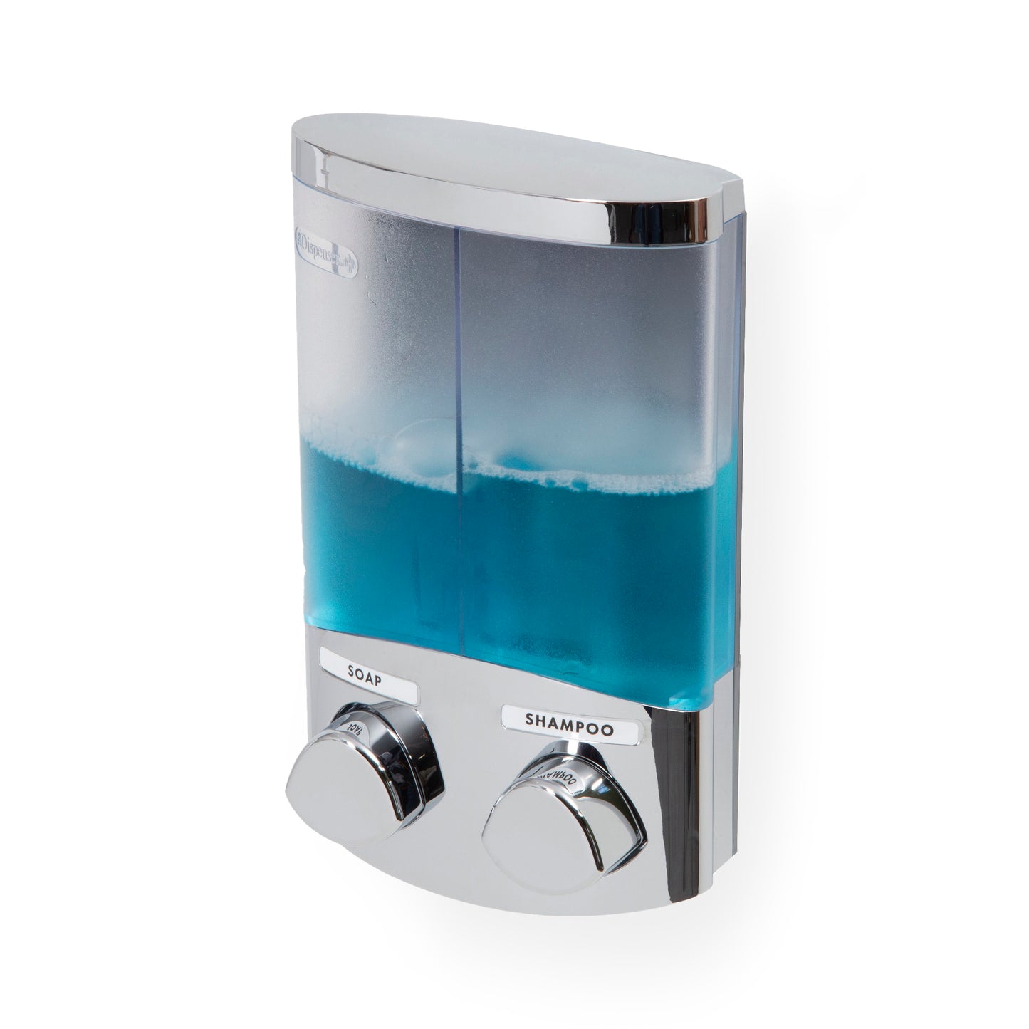 Distributeur de savon double rechargeable sans perçage Duo chrome