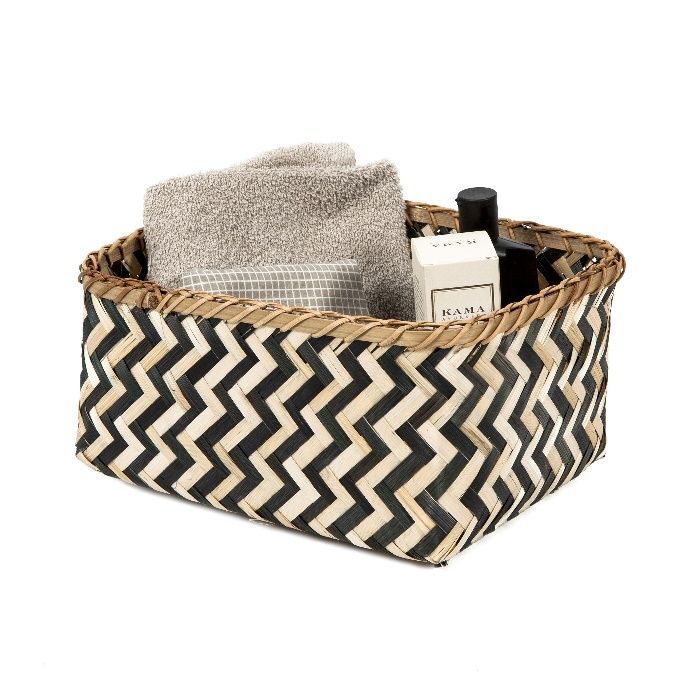 Panier de rangement en bambou Zebra L