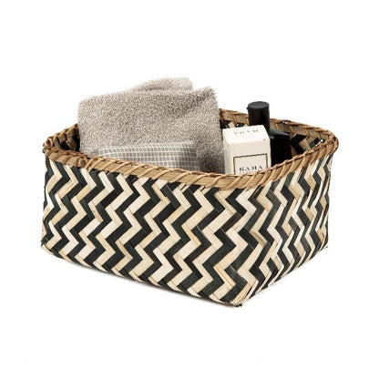 Panier de rangement en bambou Zebra L