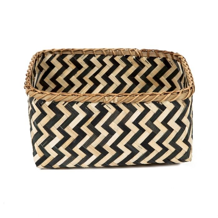 Panier de rangement en bambou Zebra L