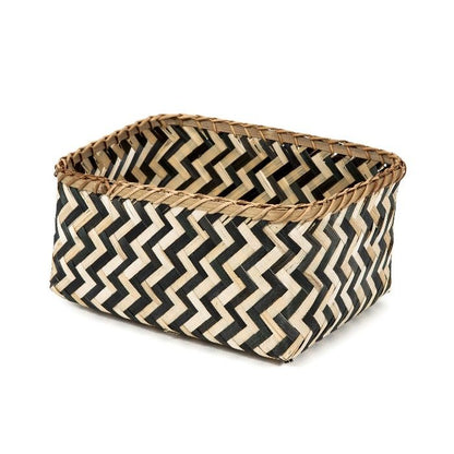 Panier de rangement en bambou Zebra L