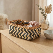 Panier de rangement bambou tressé S