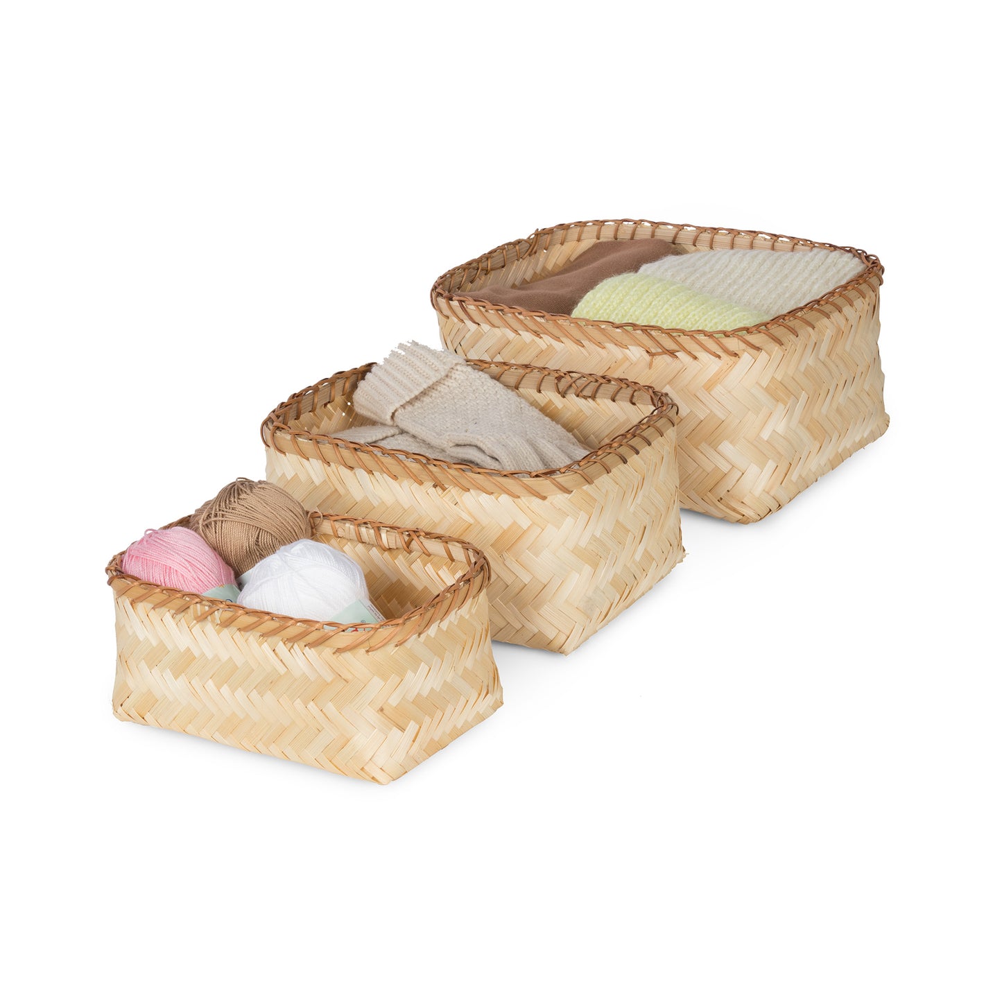 Panier de rangement en bambou Halong L