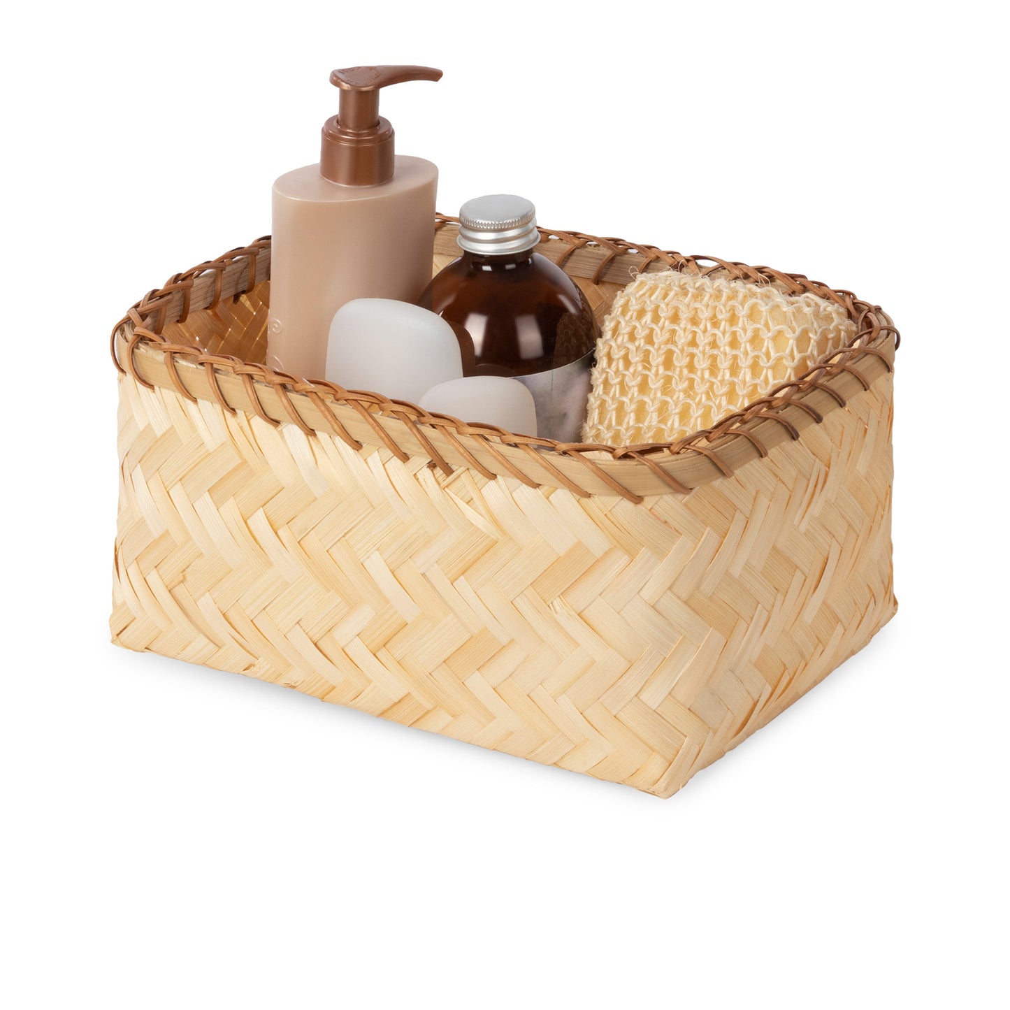 Panier de rangement en bambou Halong M naturel