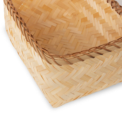 Panier de rangement en bambou Halong M naturel