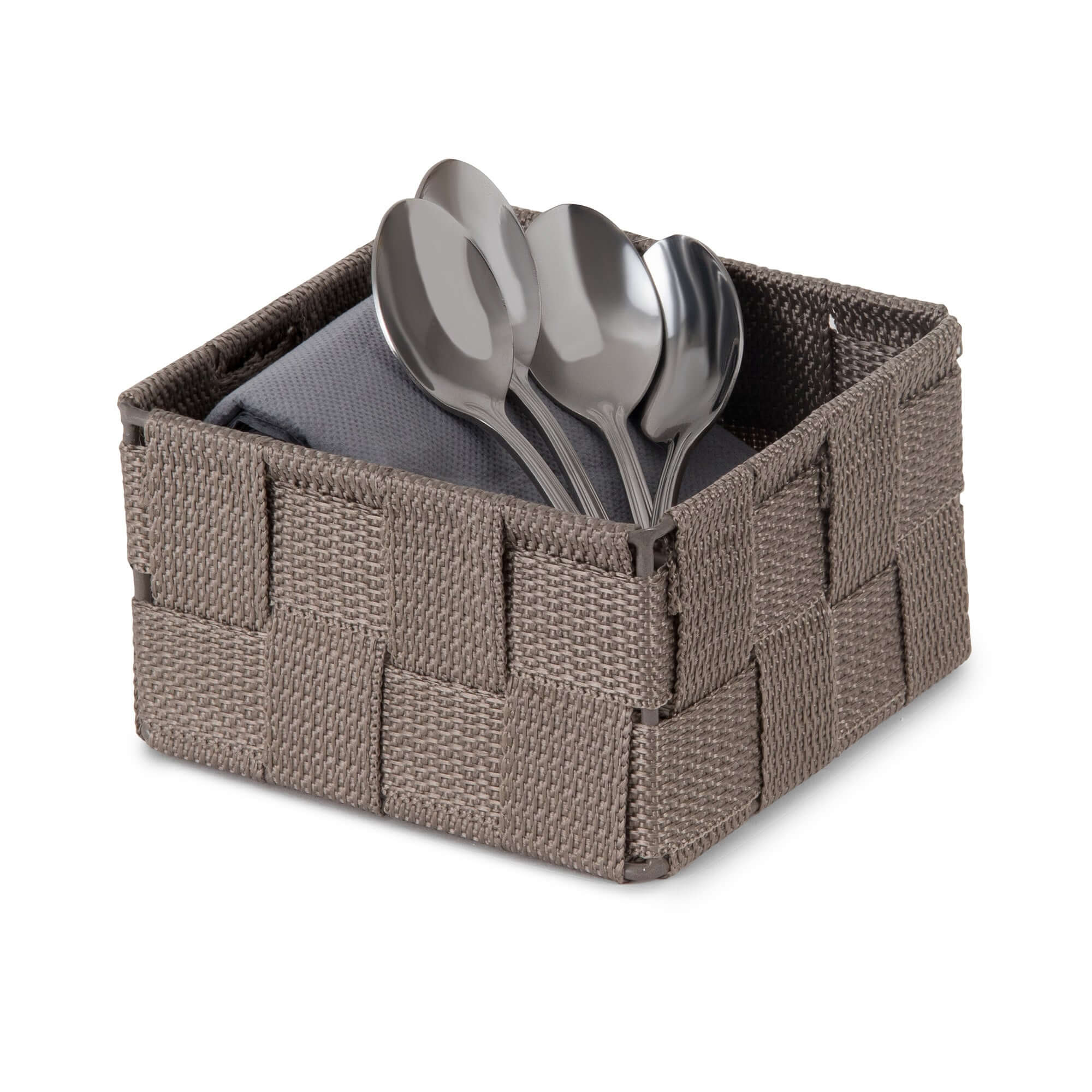 Petit panier de rangement Stan S taupe