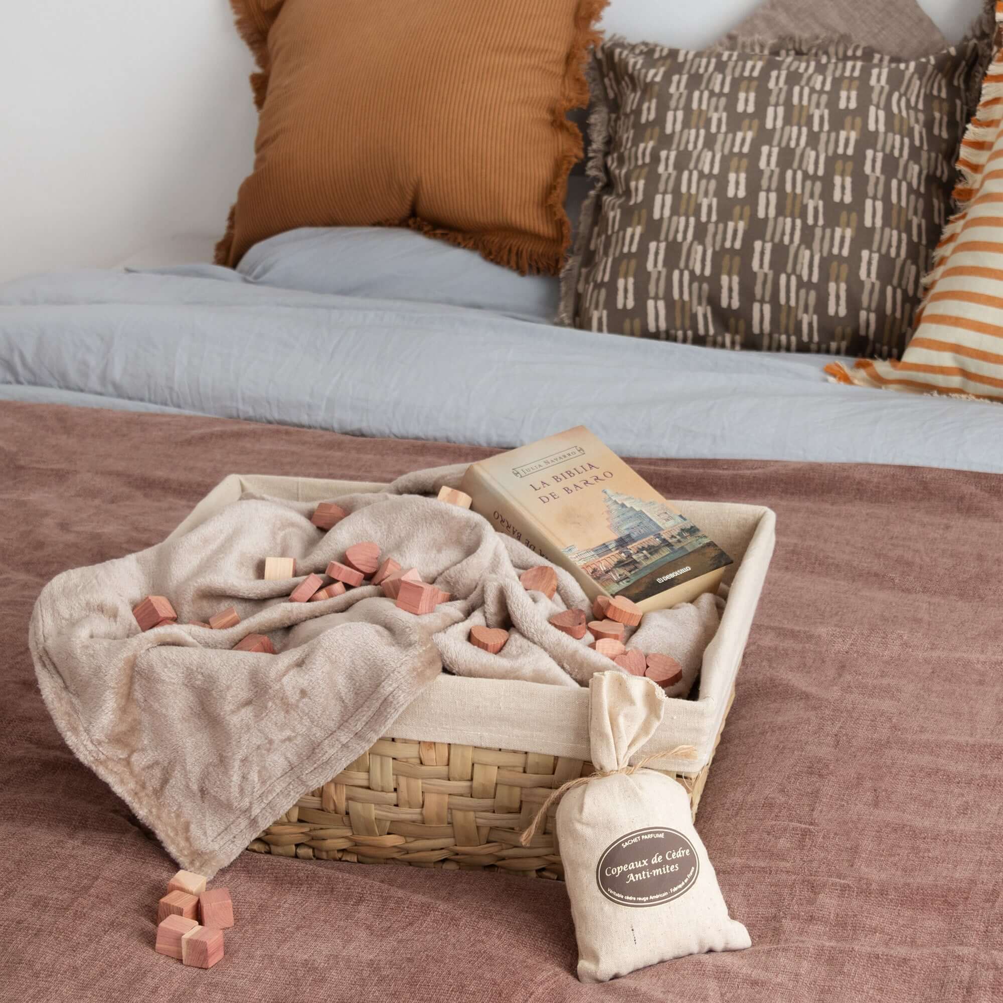 Panier de rangement en jonc de mer Fiesta Taille L