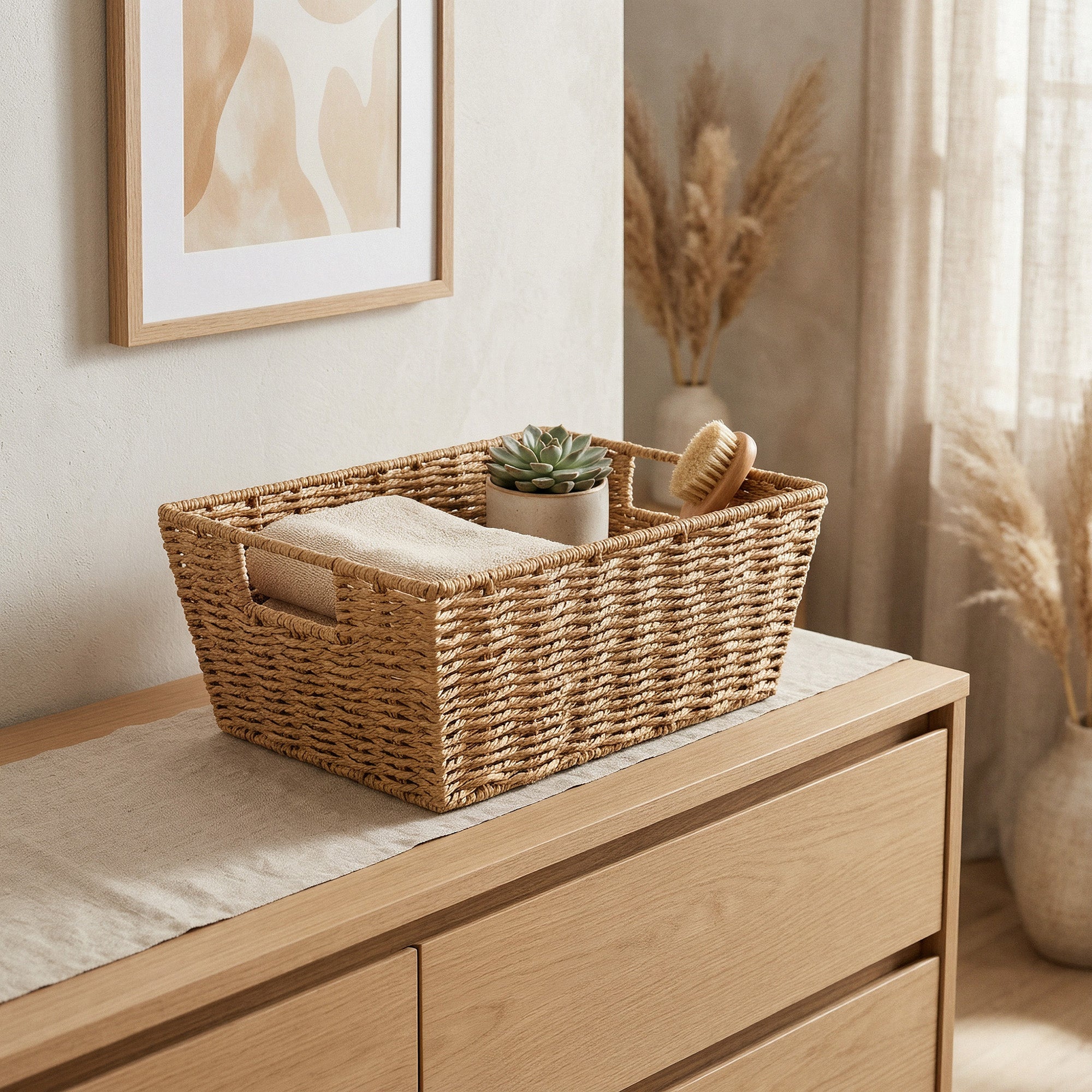 Panier de rangement papier tressé Etna