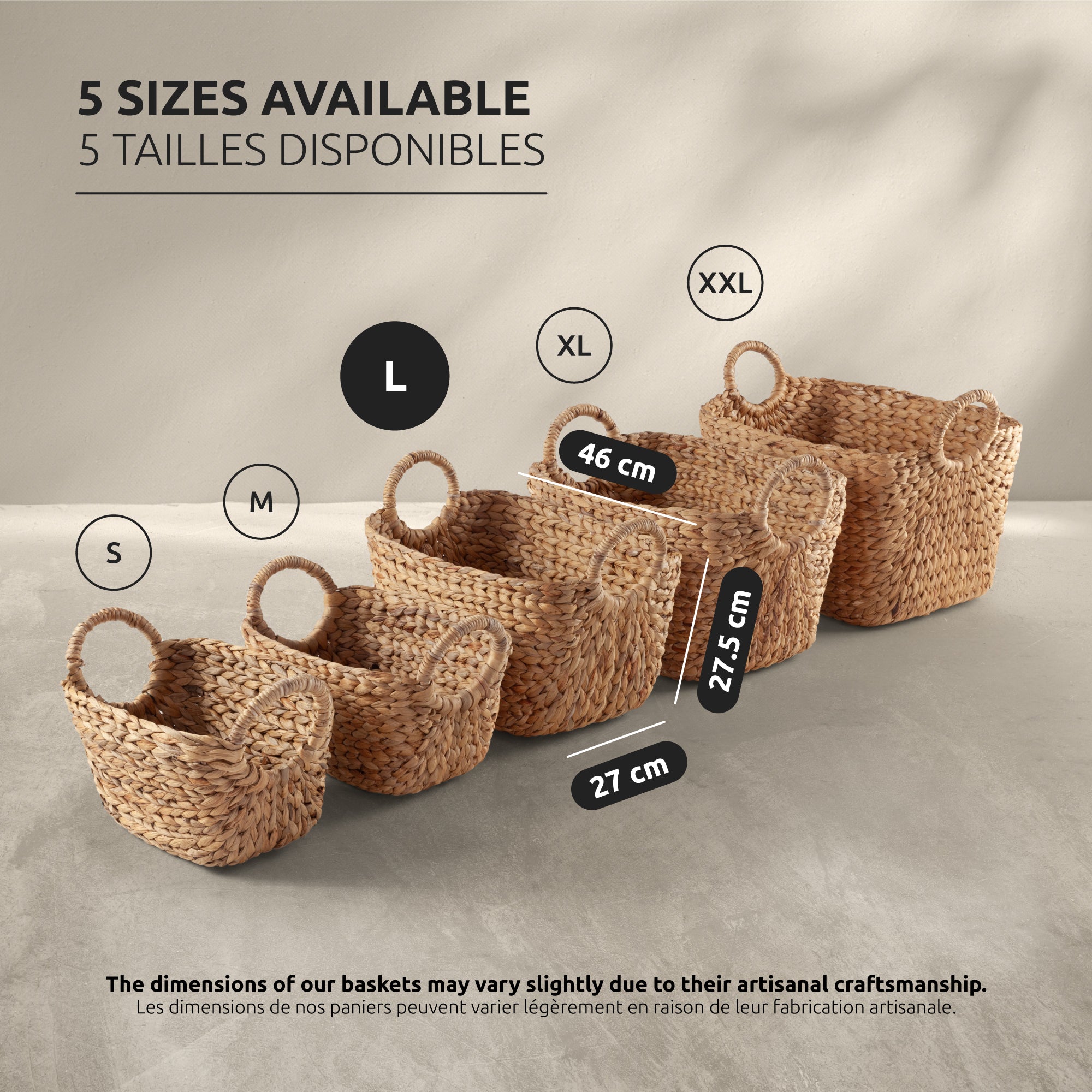 Panier de rangement naturel Caracas