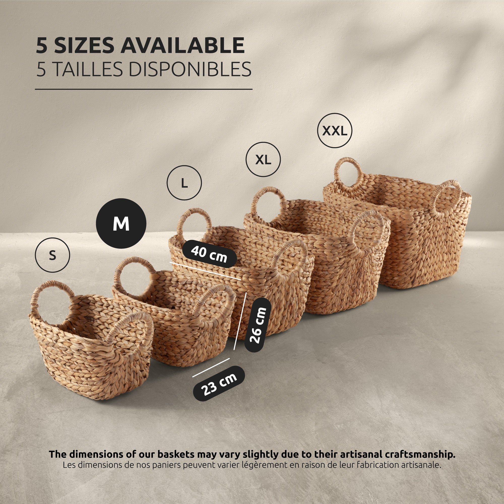 Panier de rangement naturel Caracas