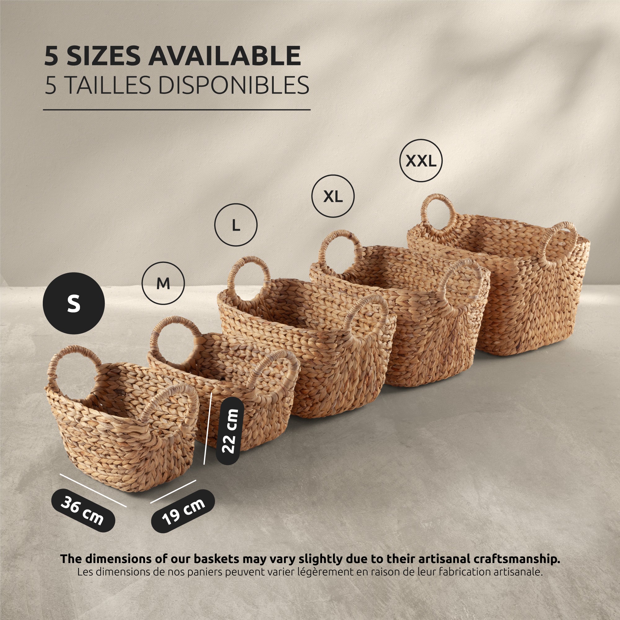 Panier de rangement naturel Caracas