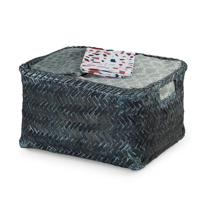 Panier de rangement en bambou Dalat gris