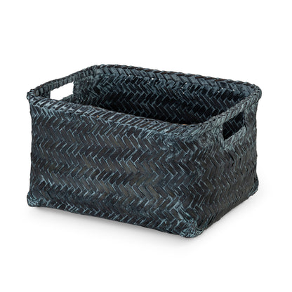 Panier de rangement en bambou Dalat gris