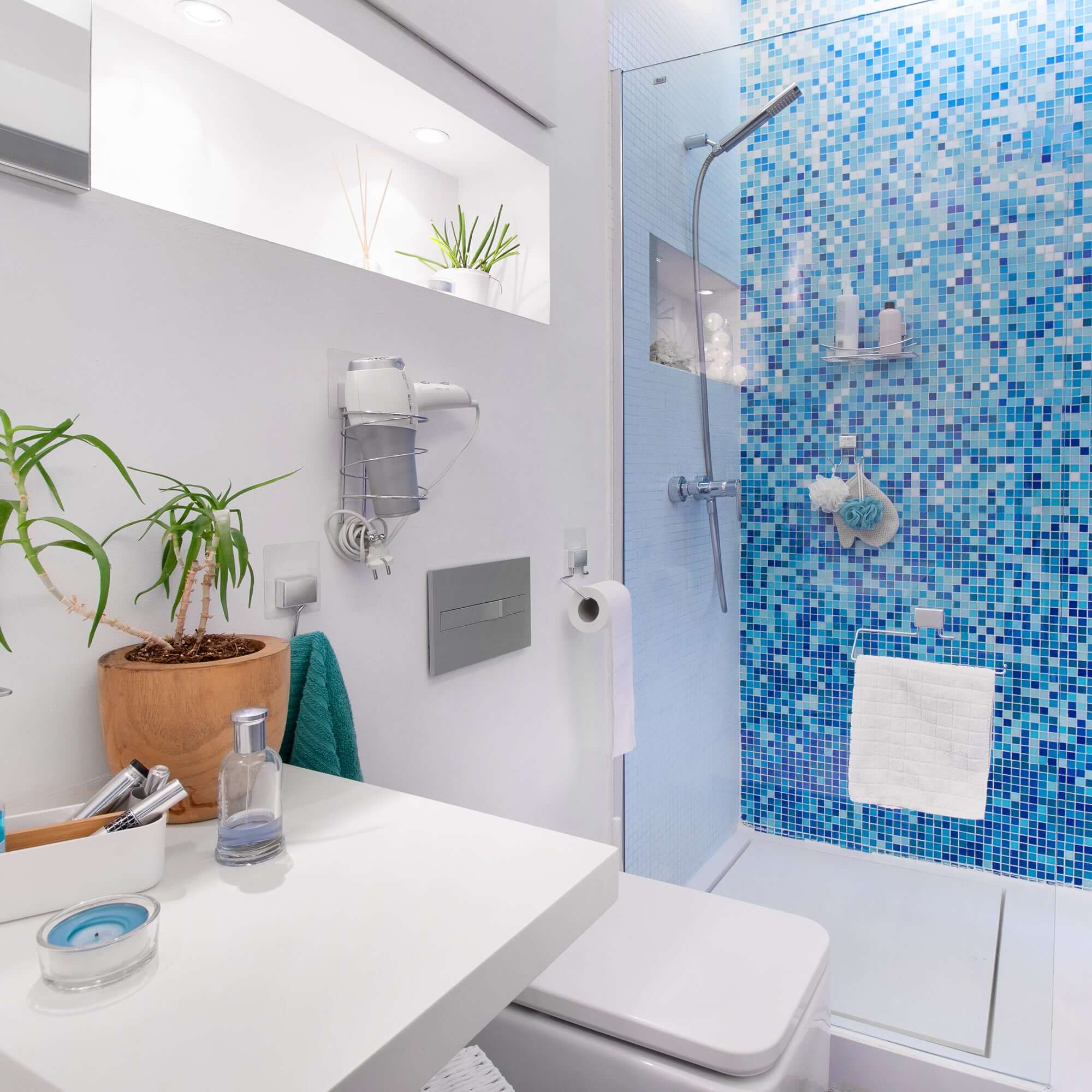 Porte papier toilette autoadhésif haute résistance Bestlock Magic chrome