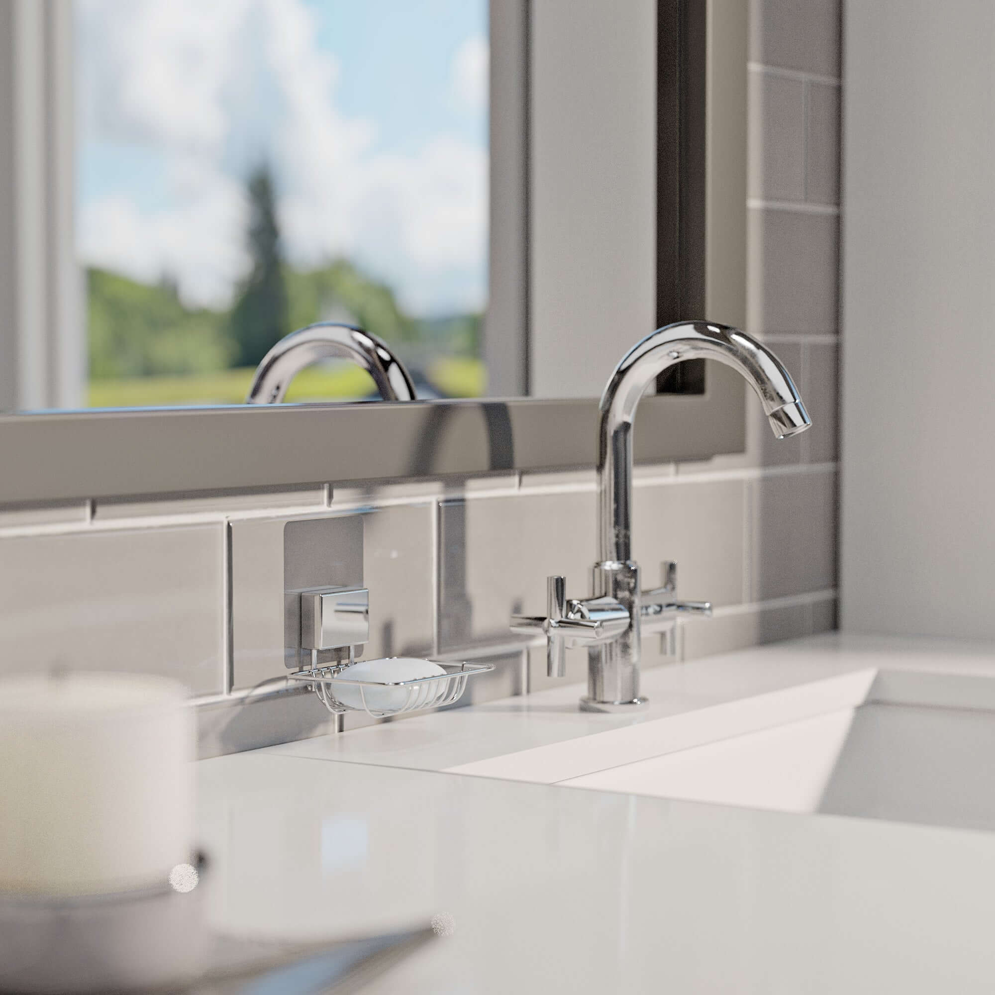 Porte savon mural autoadhésif haute résistance Bestlock Magic chrome