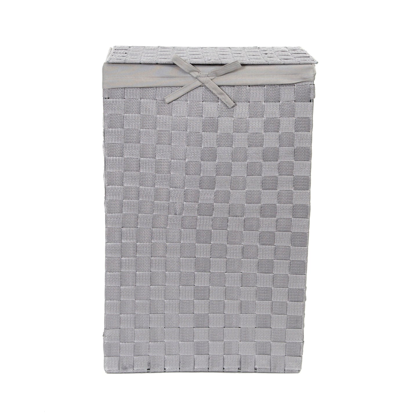 Cesto para la ropa rectangular con tapa Stan gris