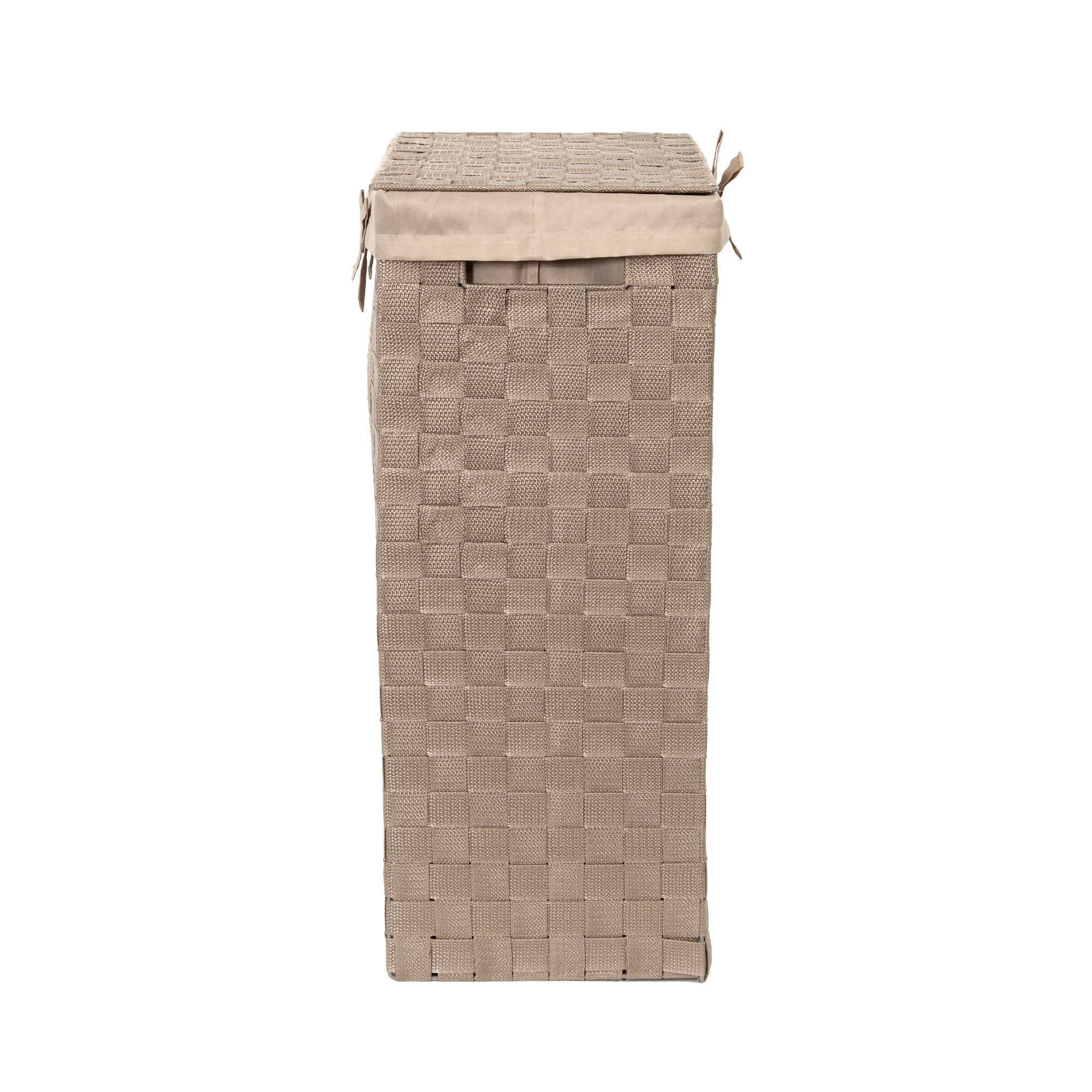 Panier à linge rectangulaire avec couvercle Stan taupe