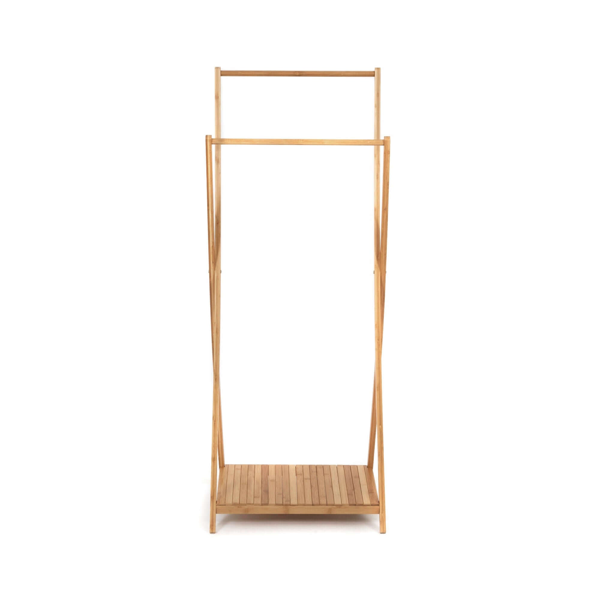 Portant à vêtements double en bambou Malmo