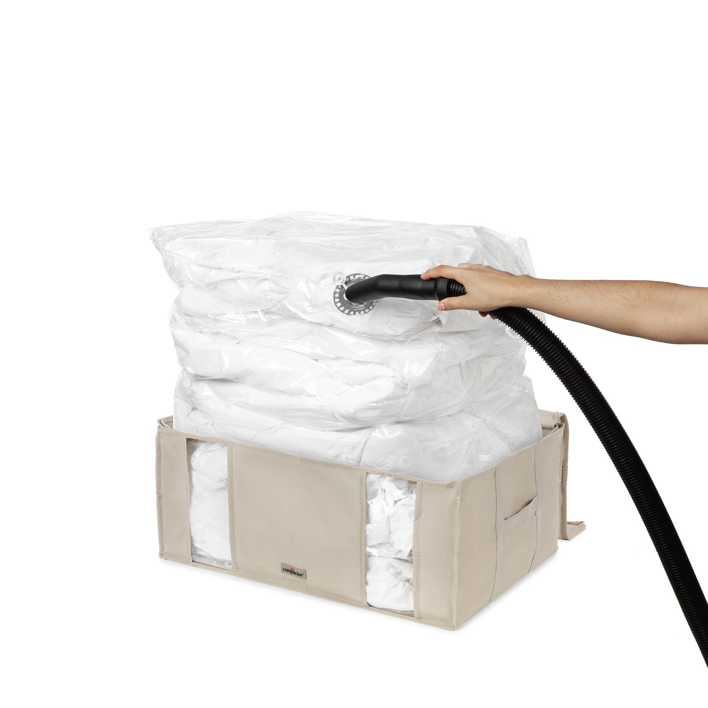 Compactor Boîte de rangement sous vide Dune XXL beige