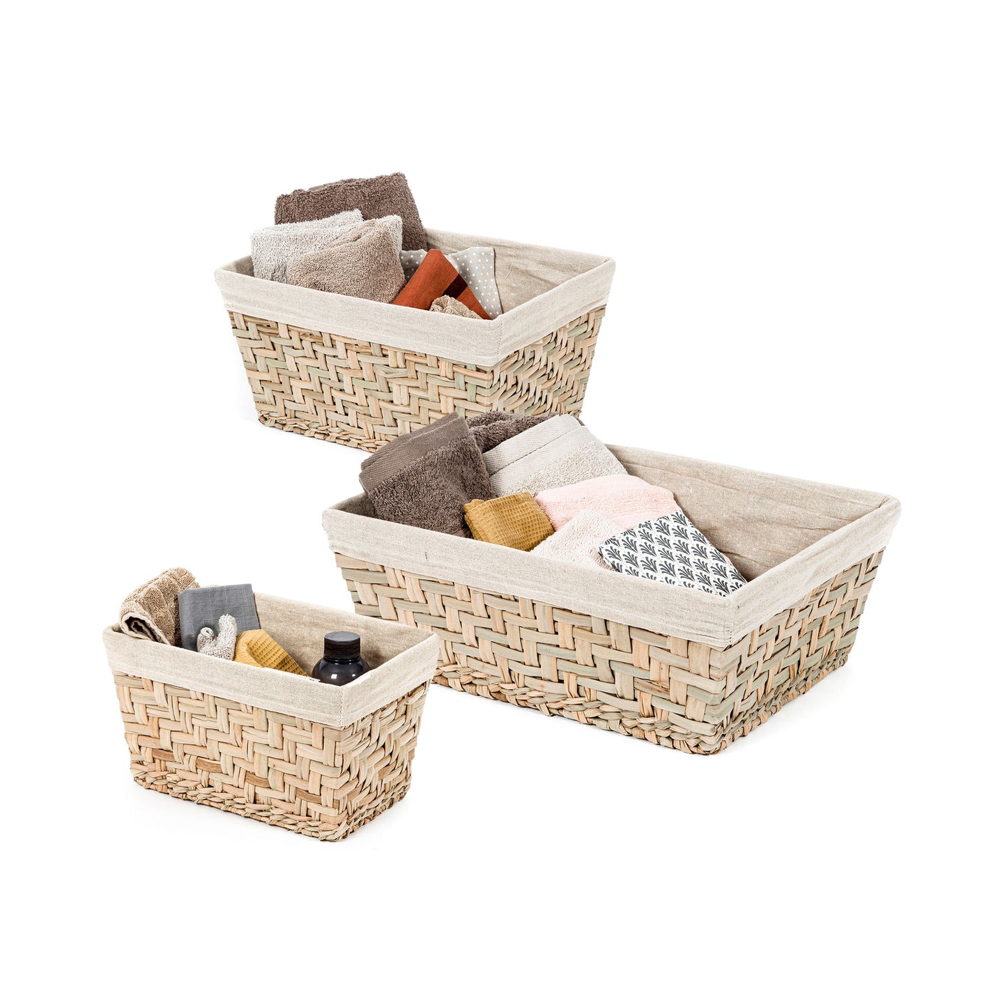 Lot 3 x Panier de rangement