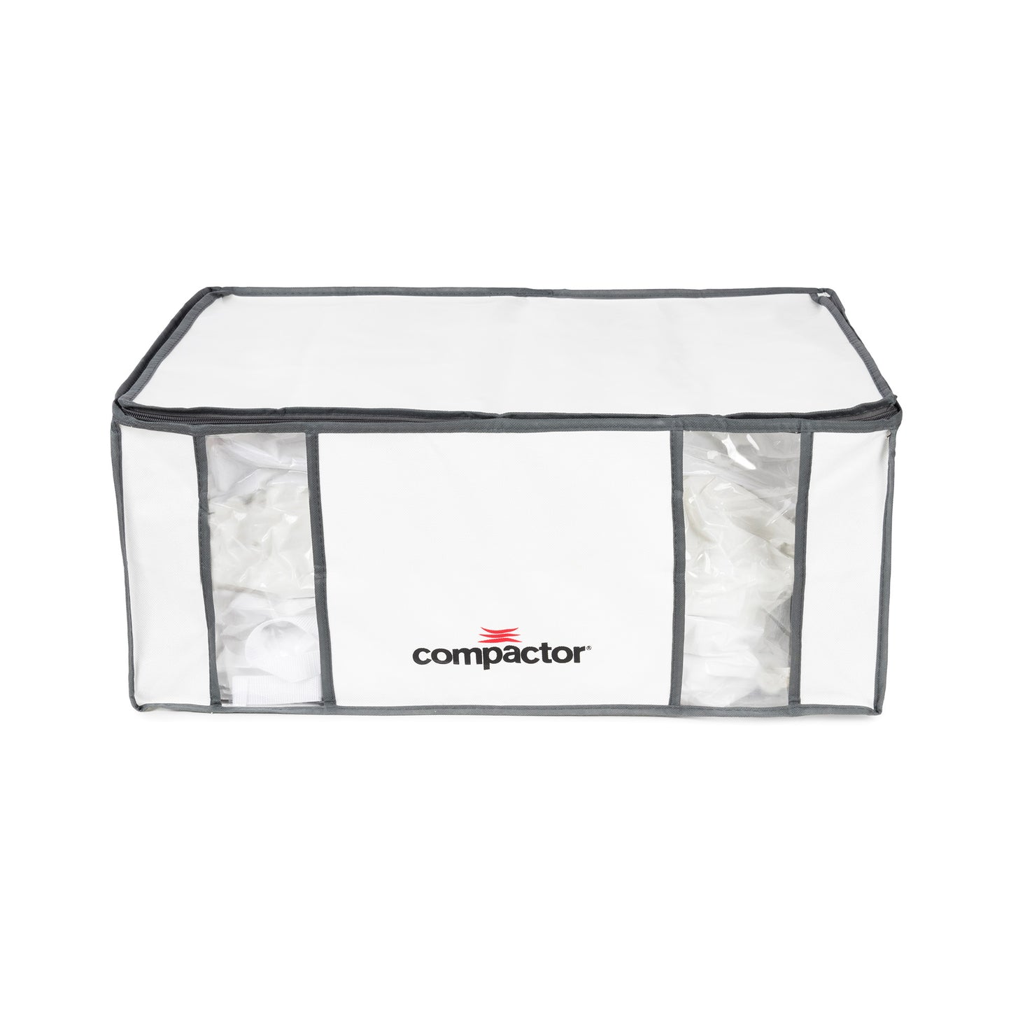 Compactor Pack de 3 cajas de almacenamiento al vacío Life XXL blanco y gris