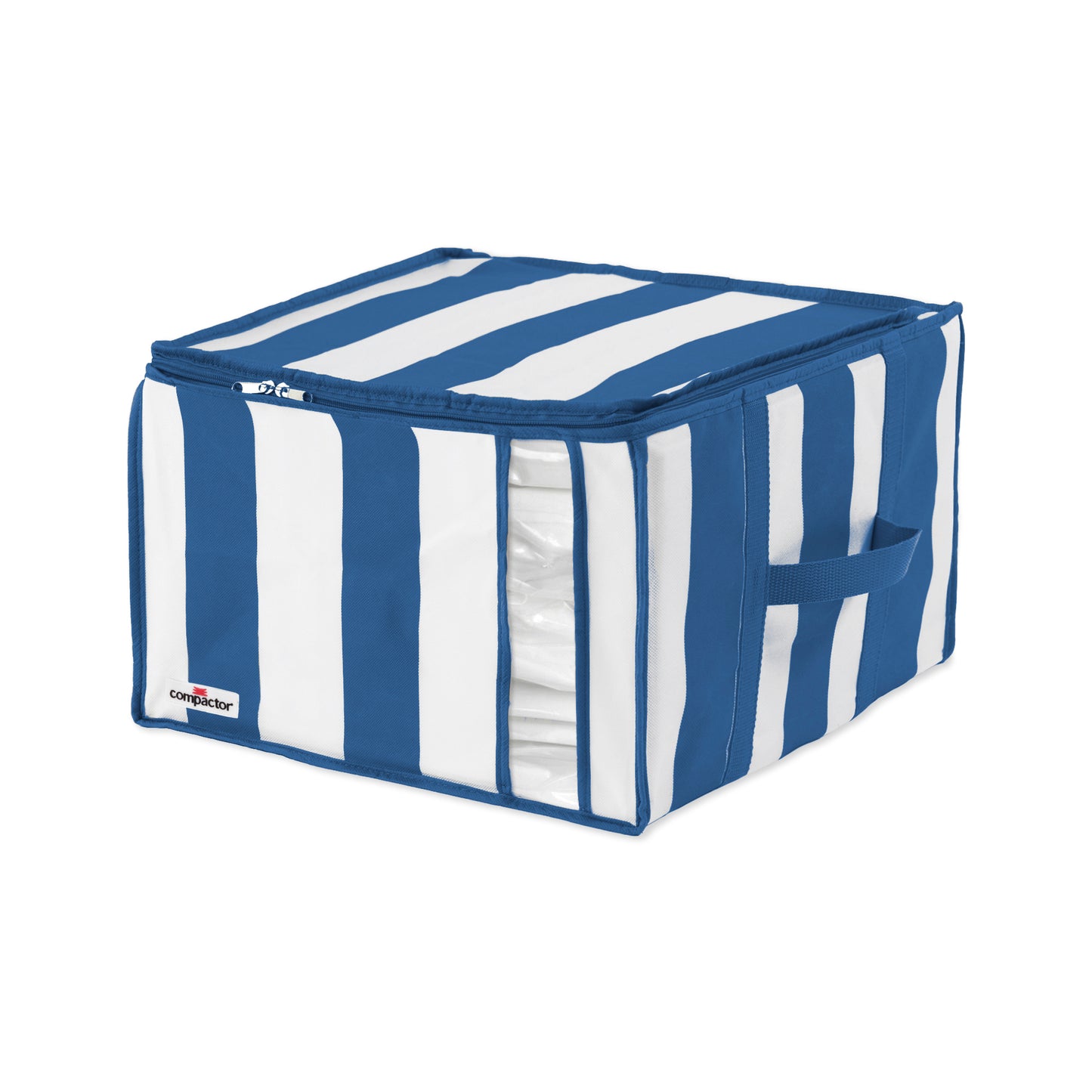 Caja de almacenamiento al vacío Compactor M Excellence azul y blanco