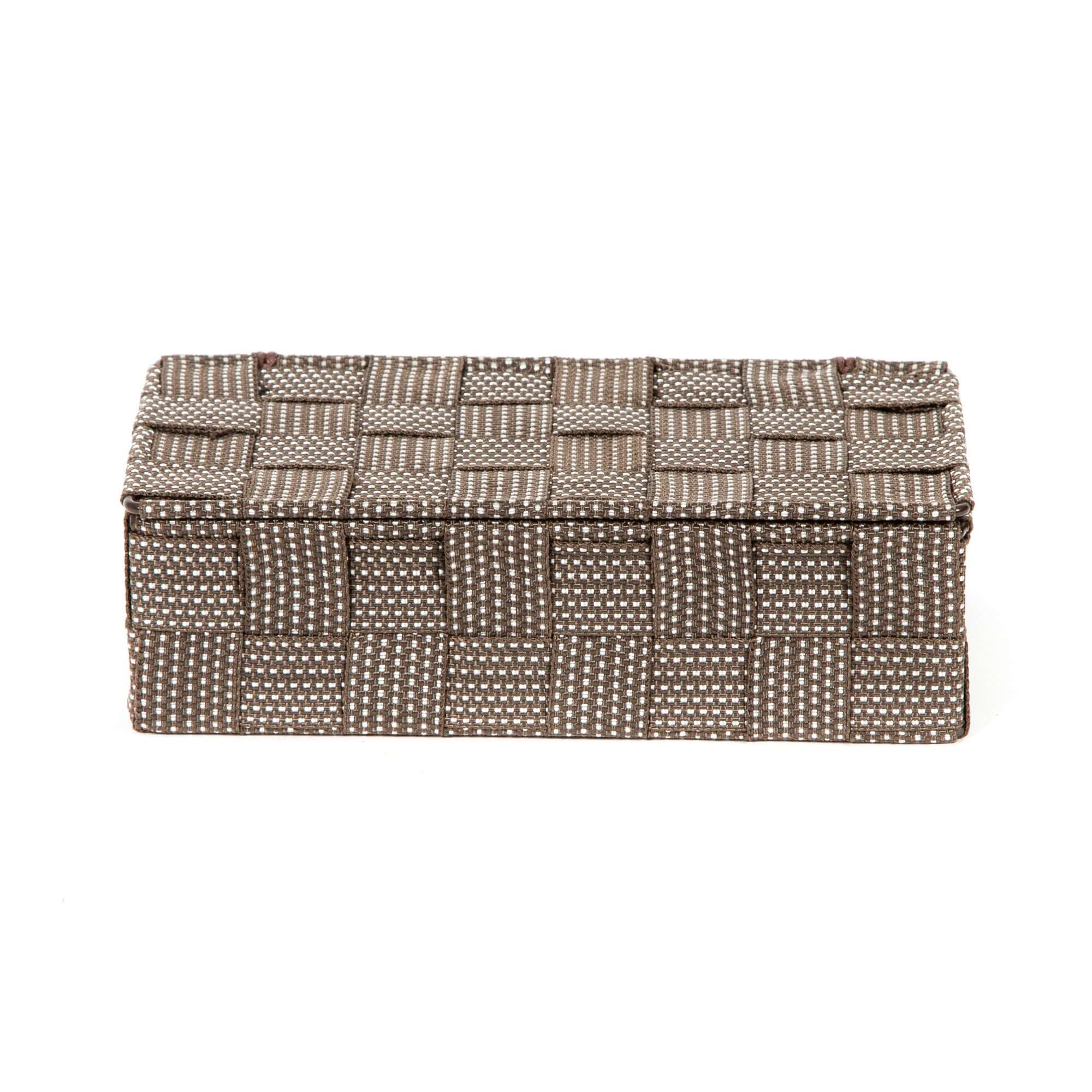 Boîte de rangement avec couvercle Stan S marron