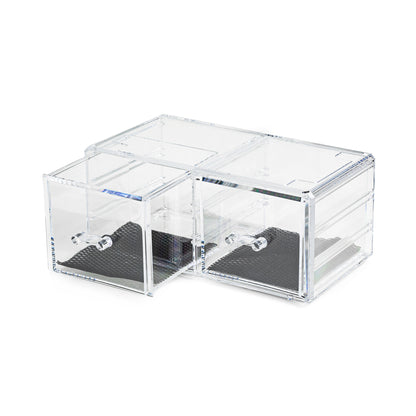Caja de almacenamiento de cajón cosmético transparente