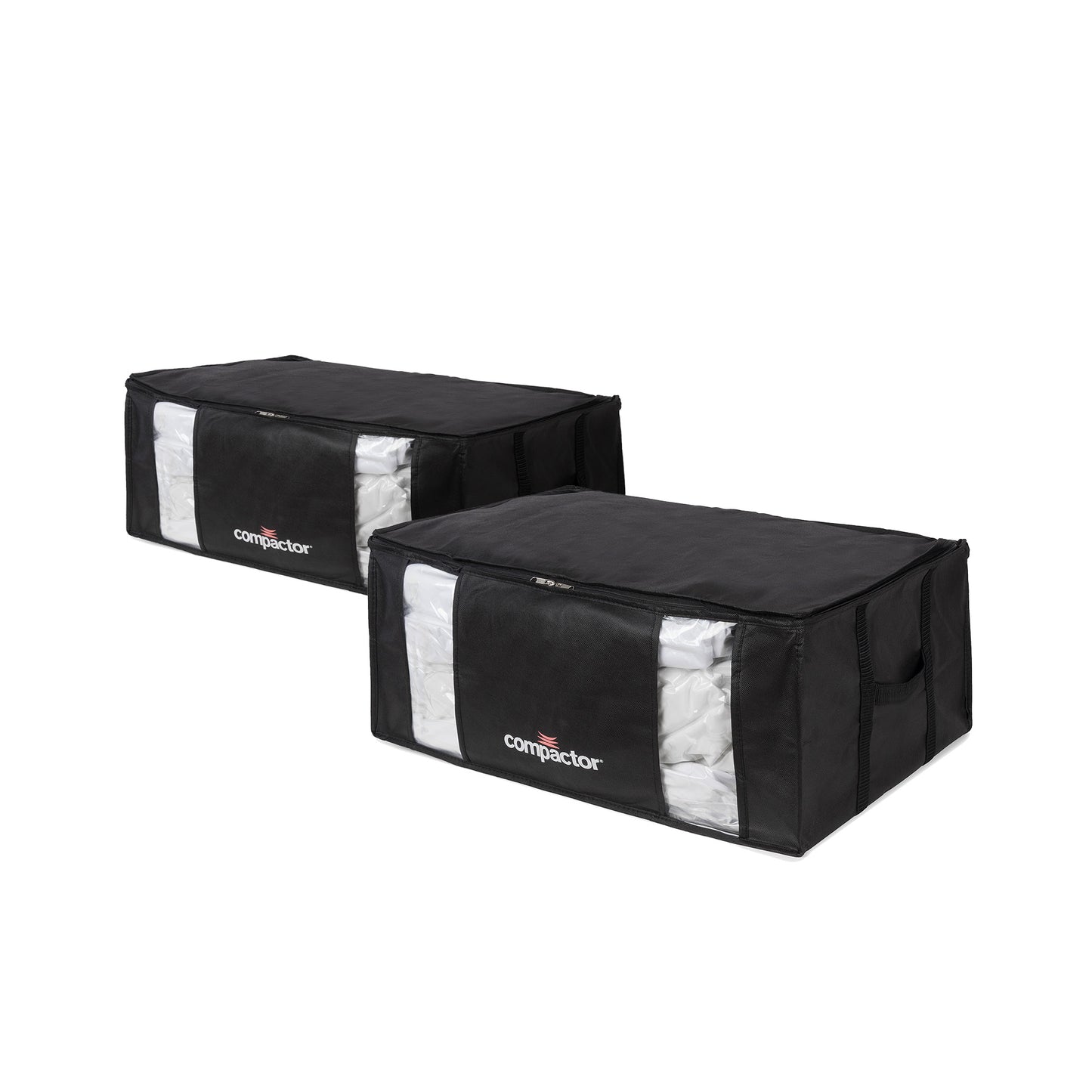 Compactor Pack de 2 cajas de almacenamiento al vacío Parisienne XXL negro