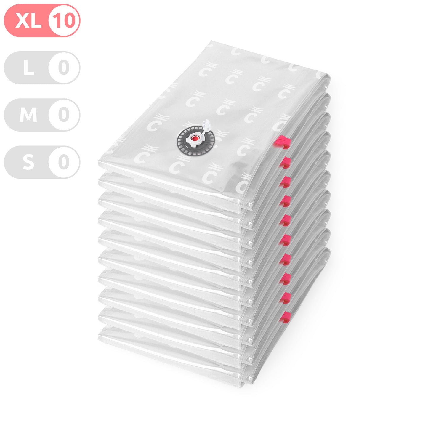 Compactor Aspispace XL Bolsas transparentes para almacenamiento al vacío (paquete de 10)
