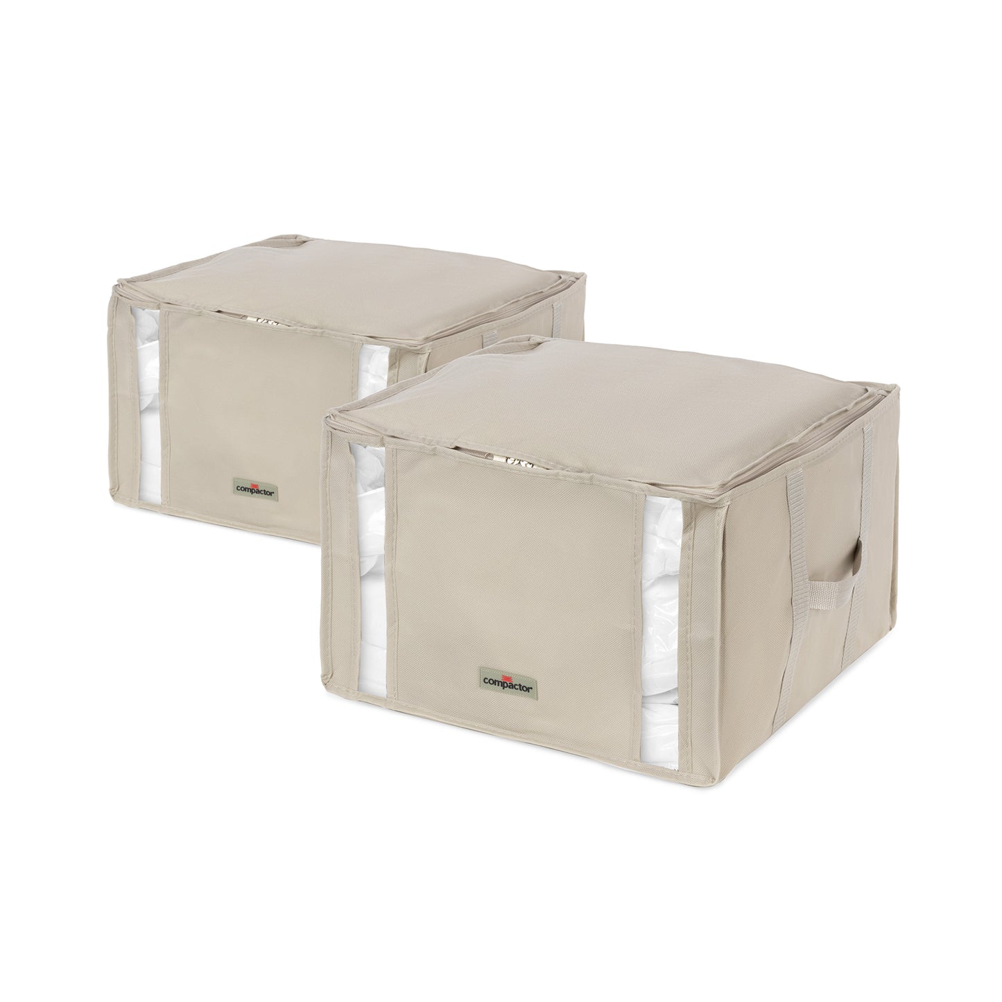 Compactor Pack de 2 cajas de almacenamiento al vacío Dune M beige