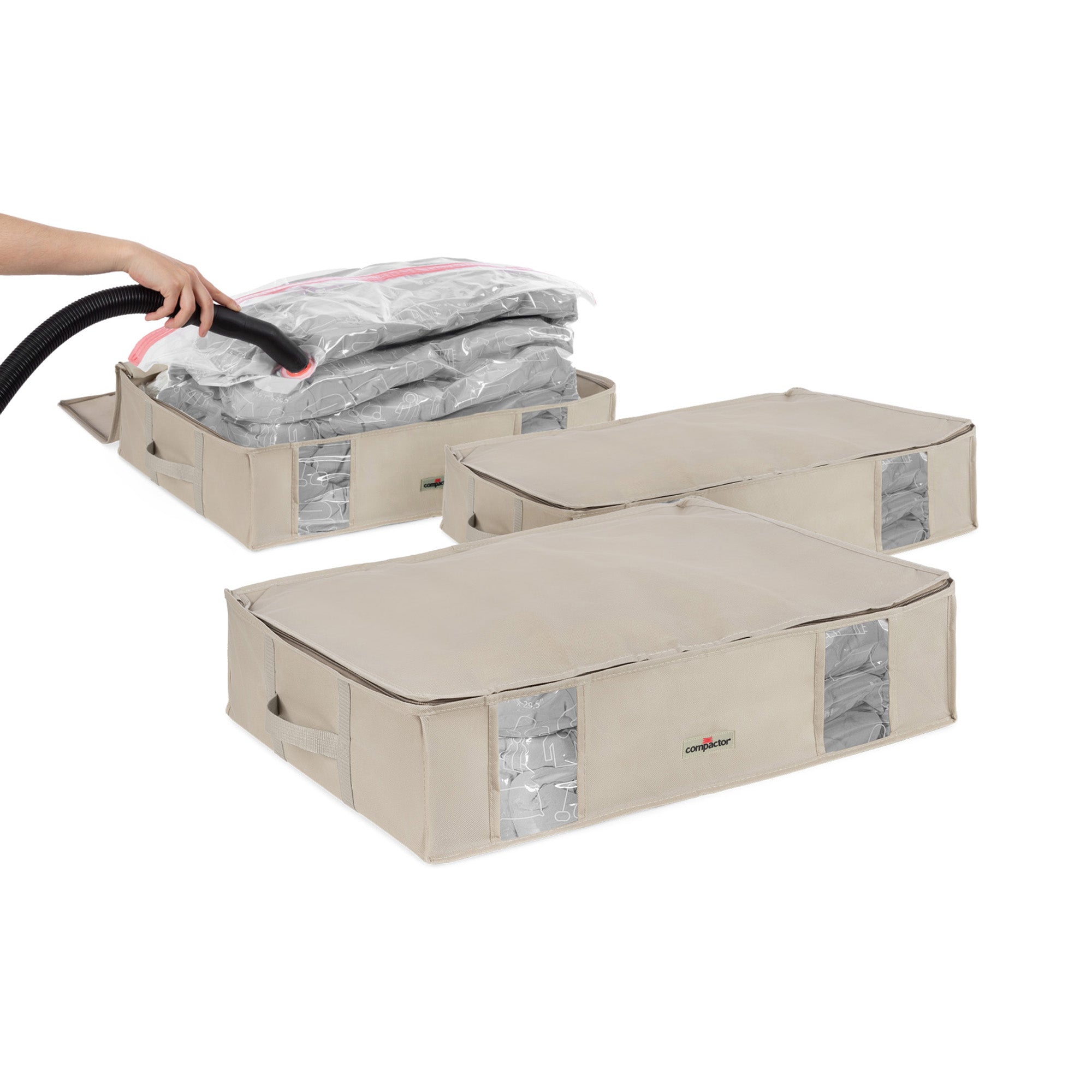 Lot 3 housses rangement sous vide L