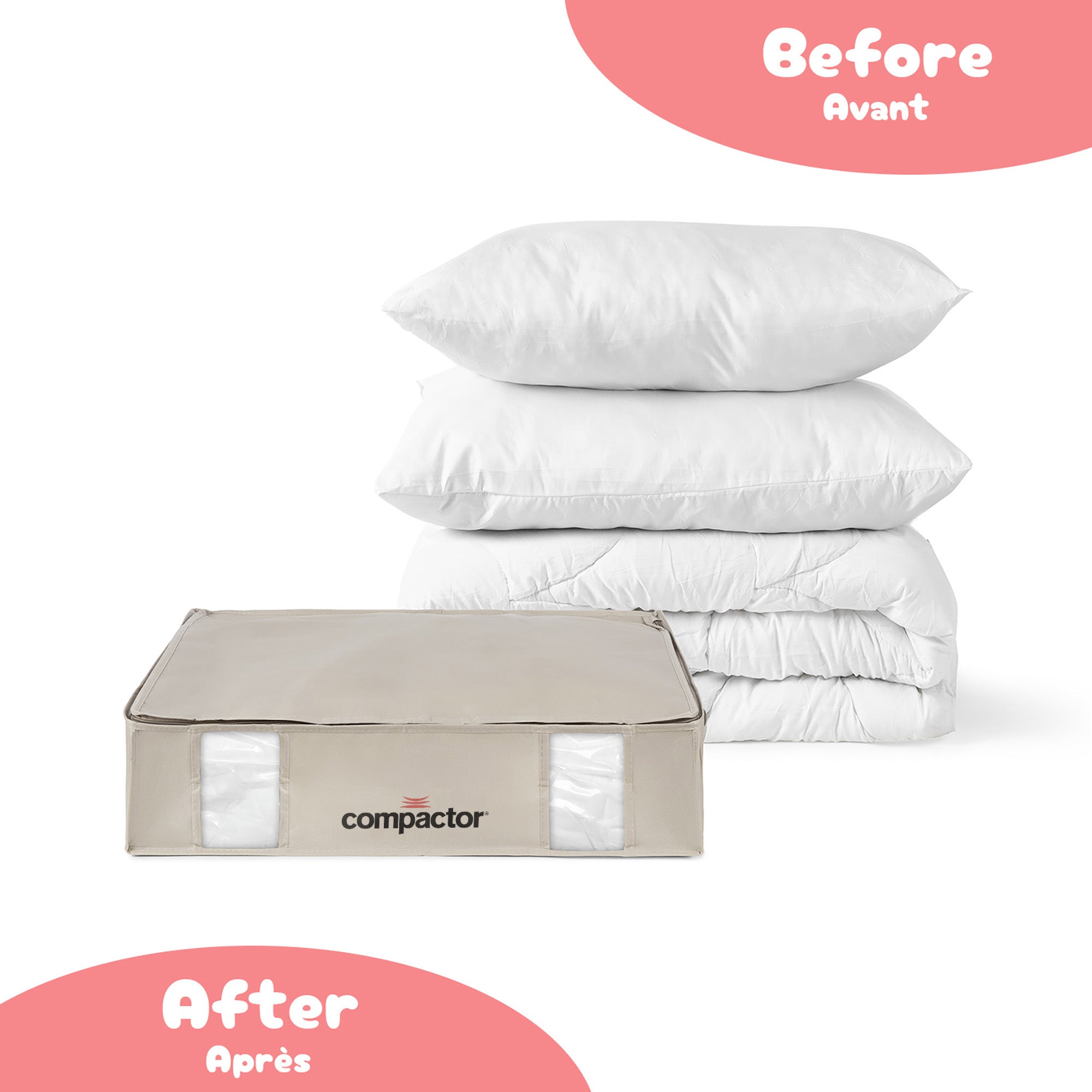 Lot 3 housses rangement sous vide L