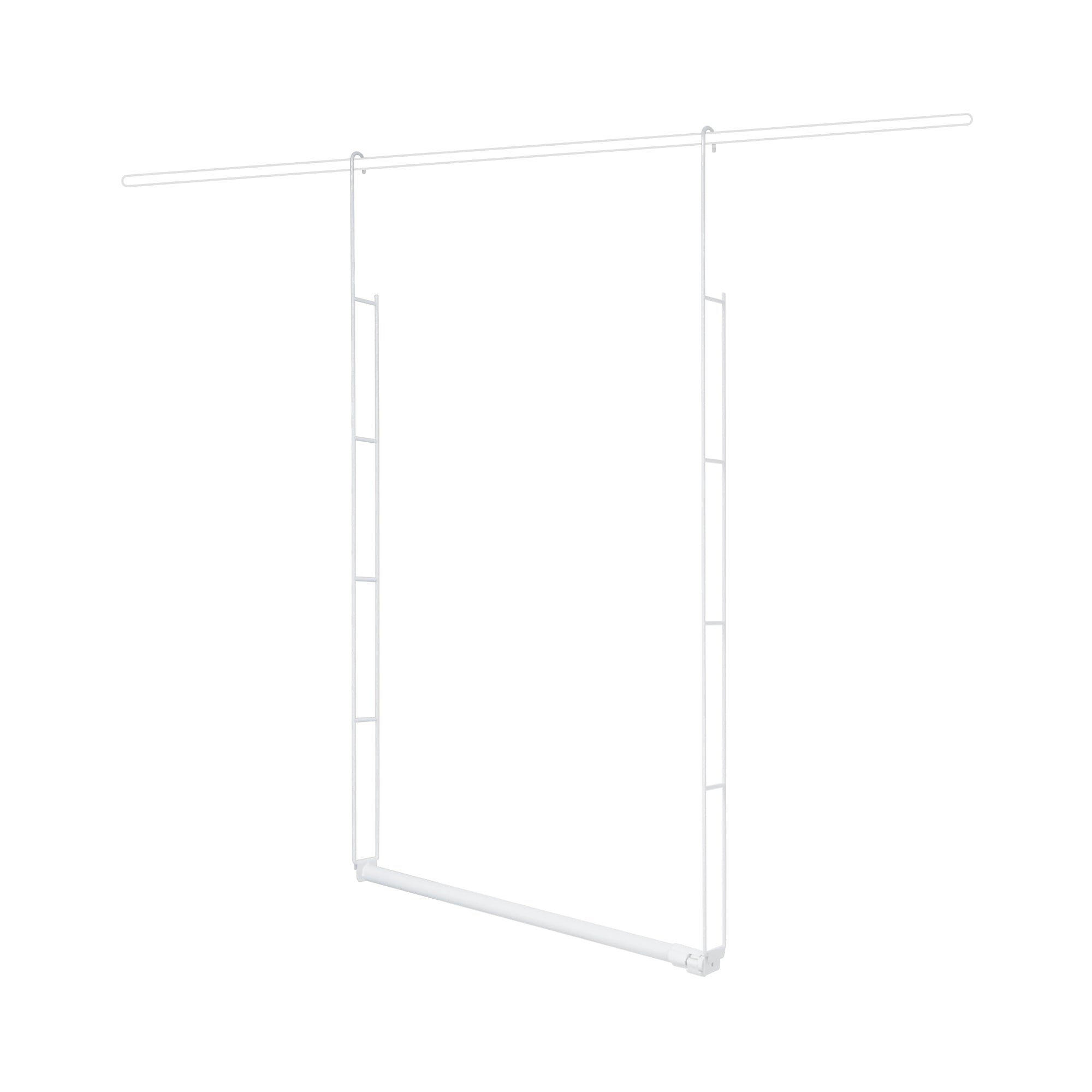 Kit optimizador vestidor colgante de metal blanco Xtend