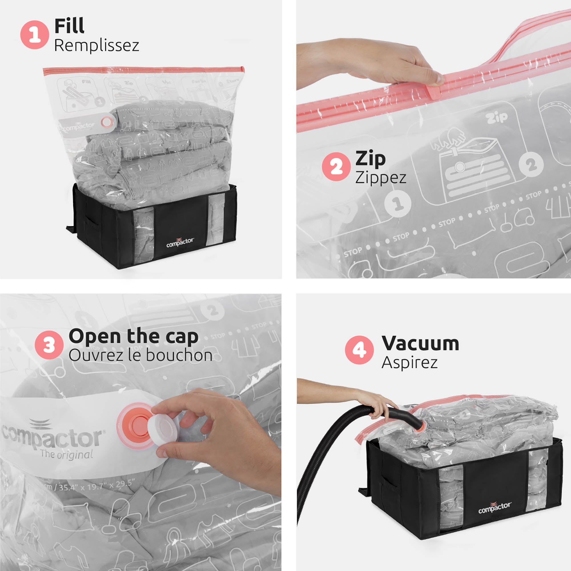 Housse de rangement sous vide XXL